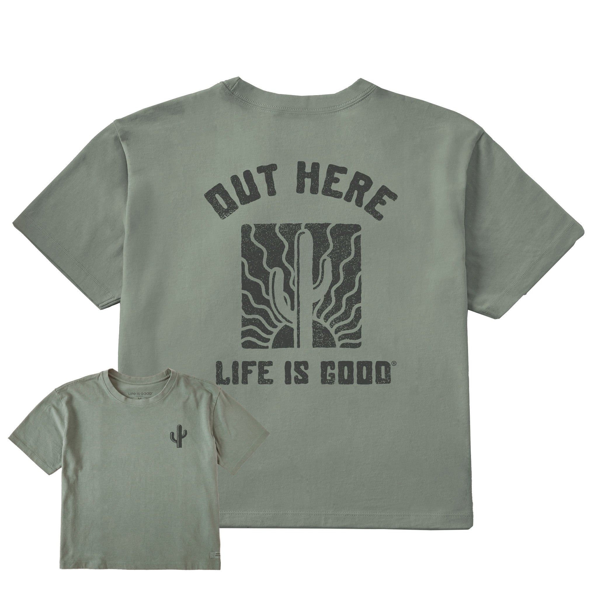 Product image for "Women's Out Here Cactus Sunset Short Sleeve Crusher Boxy Tee" ||154721_1