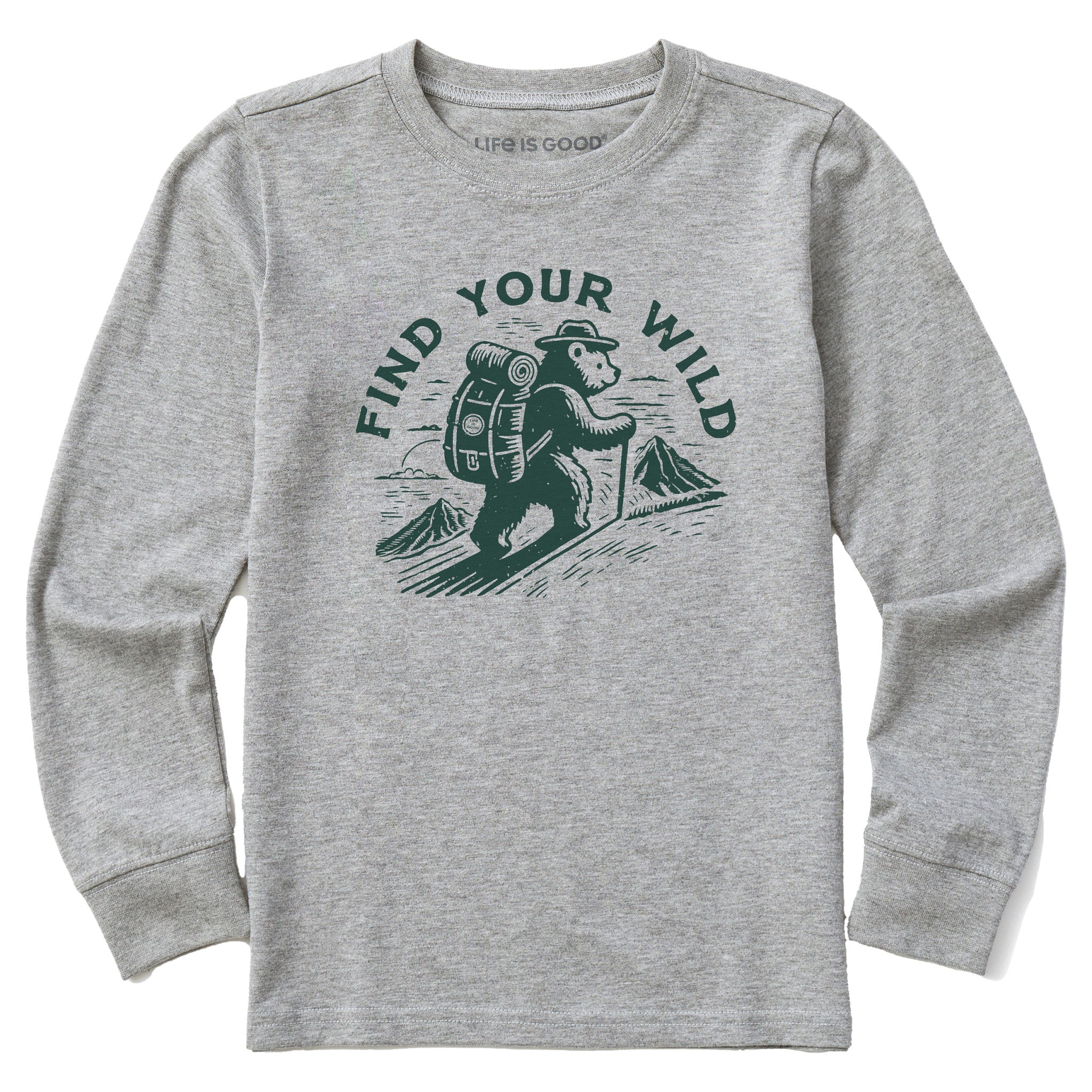 Product image for "Kids Find Your Wild Bear Long Sleeve Crusher Tee" ||154959_1