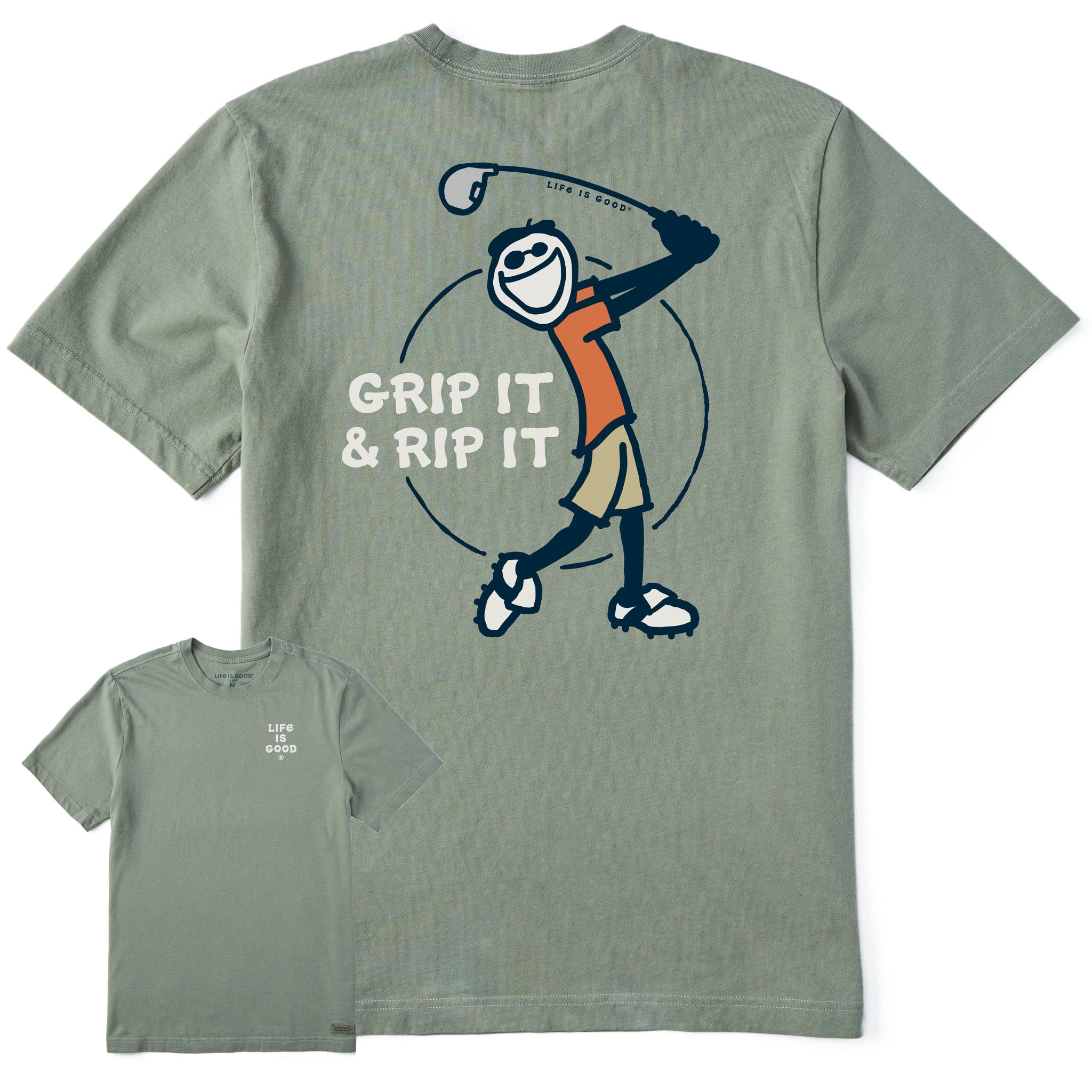 Men's Grip It and Rip It Short Sleeve Crusher Tee | Shop Life is Good
