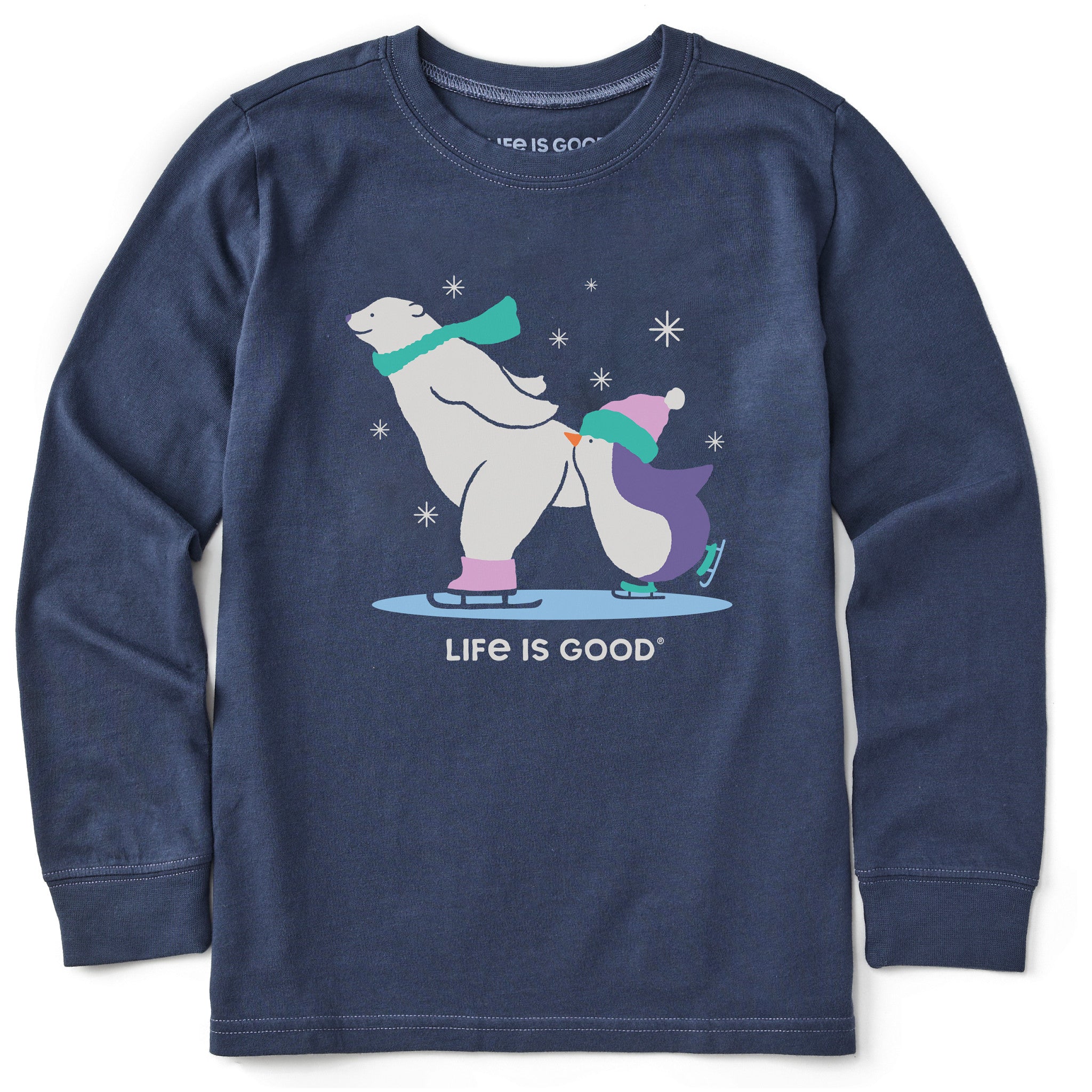 Kids Polar Skate Long Sleeve Crusher Tee | Shop Life is Good
