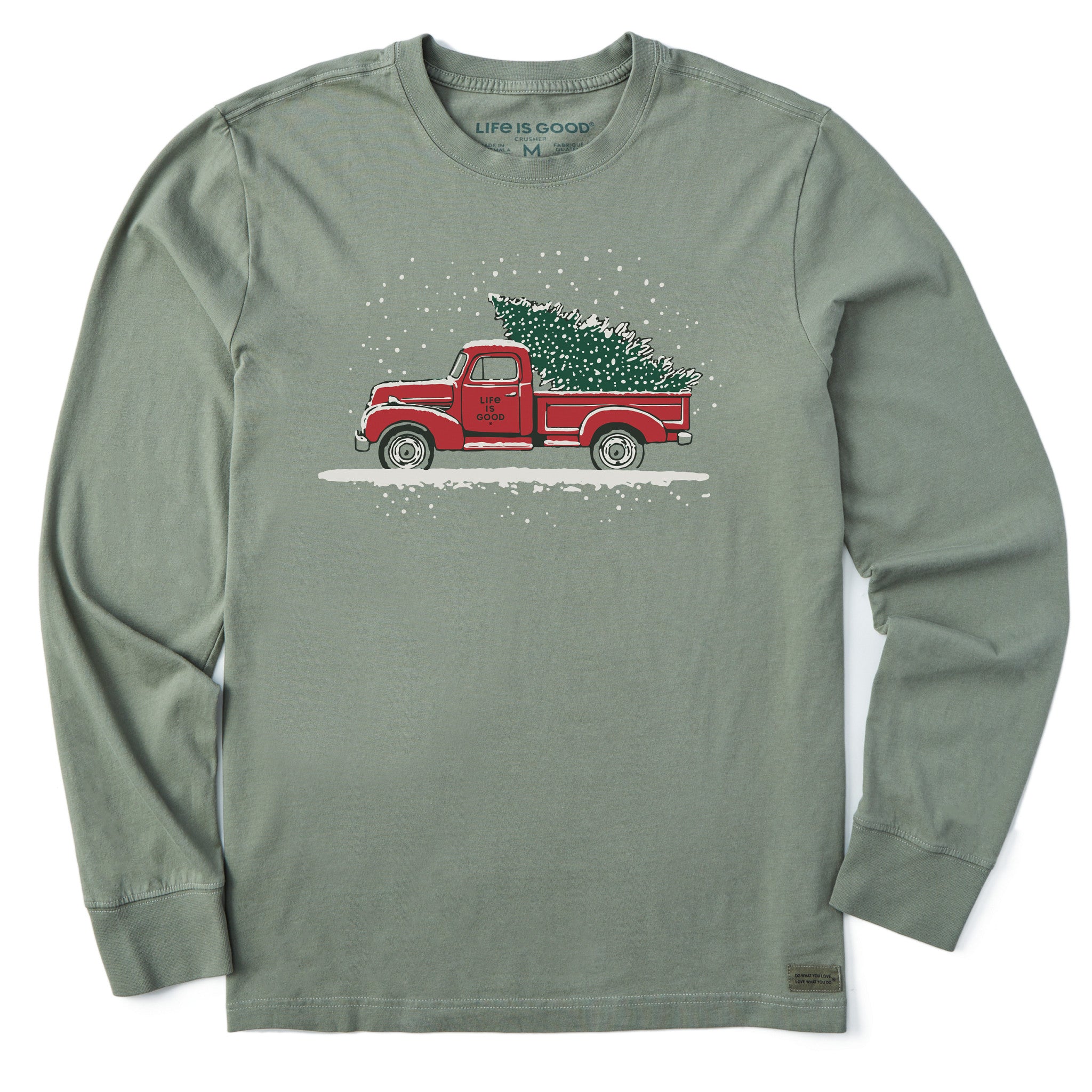 Men's Old Christmas Tree Long Sleeve Crusher Tee | Shop Life is Good
