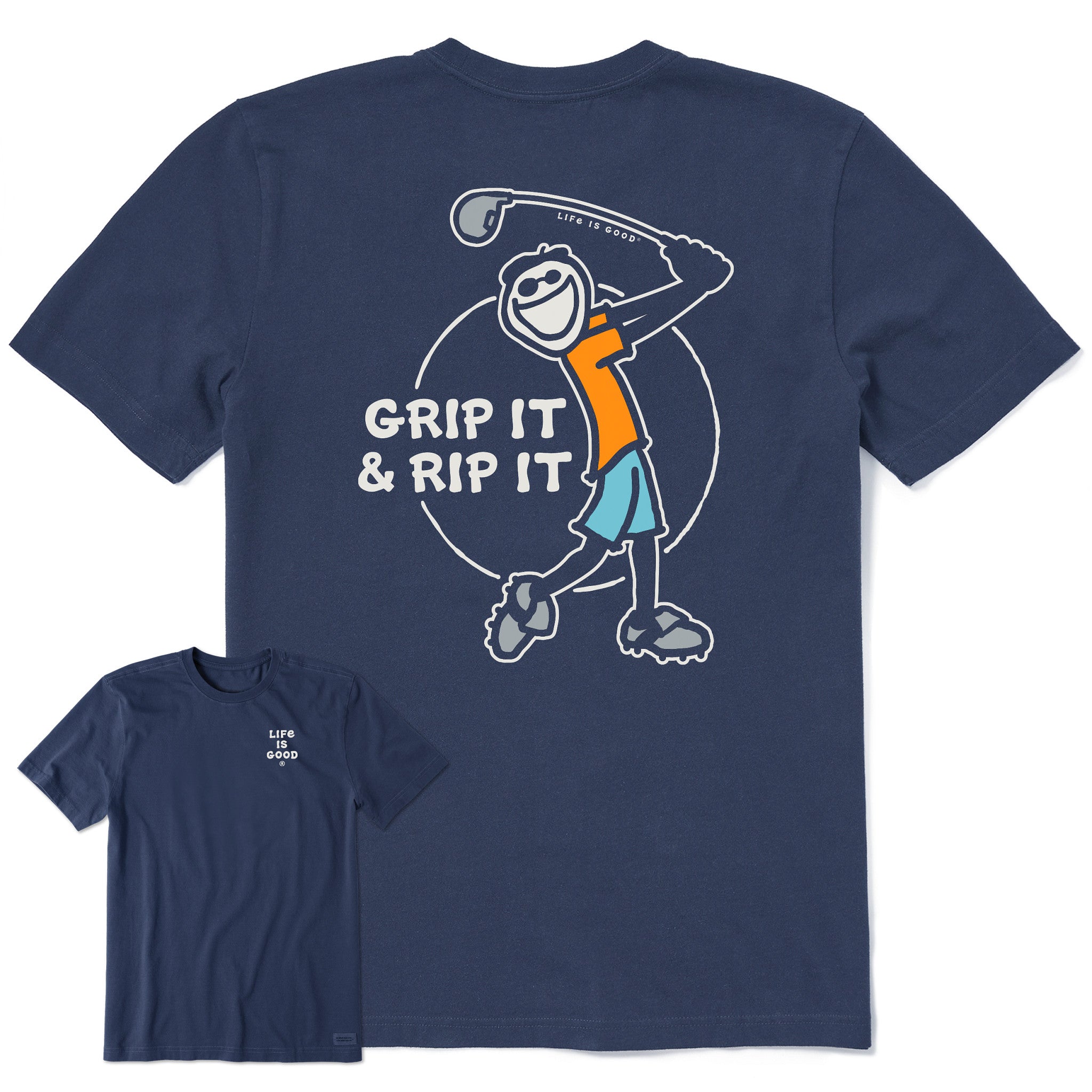 Men's Grip It and Rip It Short Sleeve Crusher Tee | Shop Life is Good