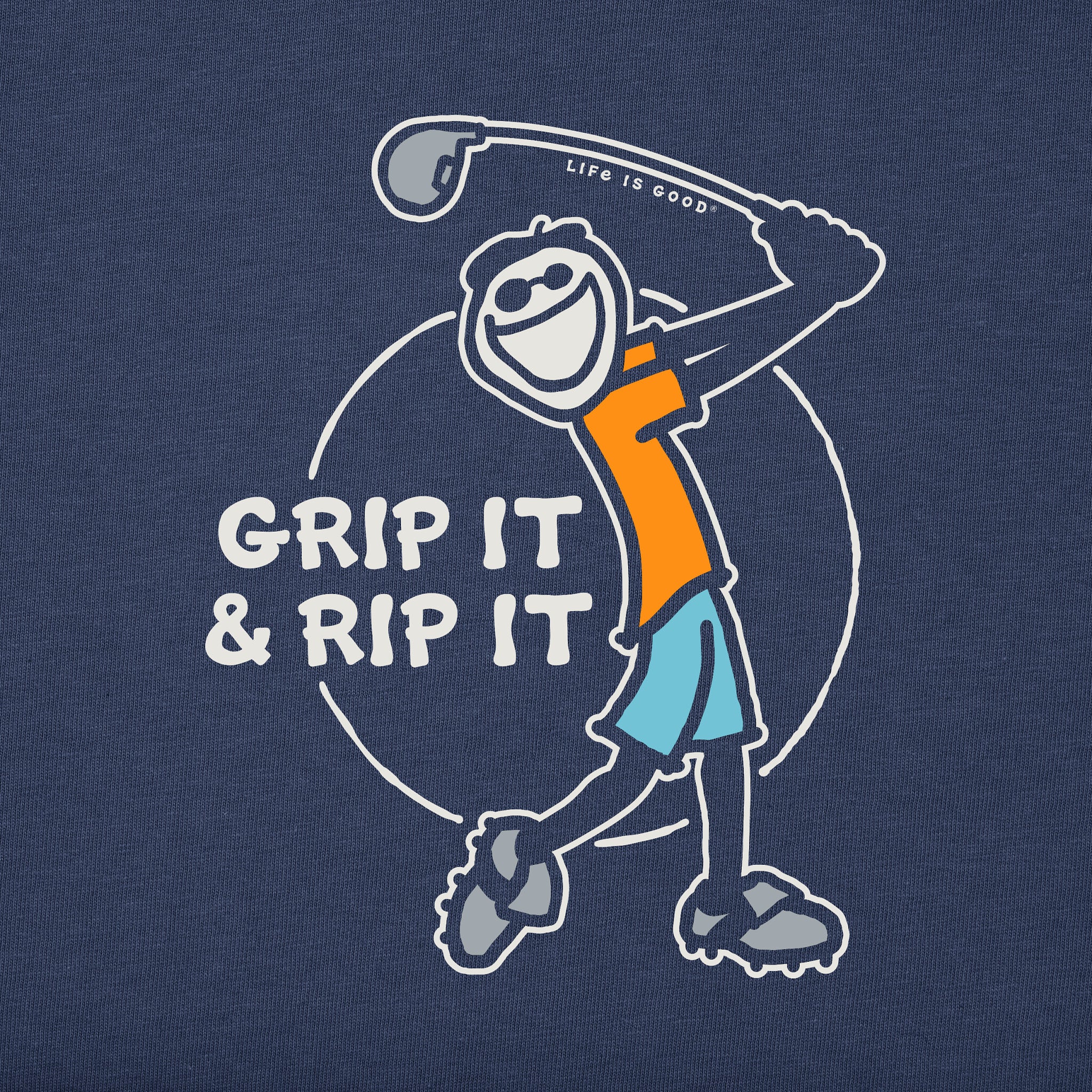 Men's Grip It and Rip It Short Sleeve Crusher Tee | Shop Life is Good