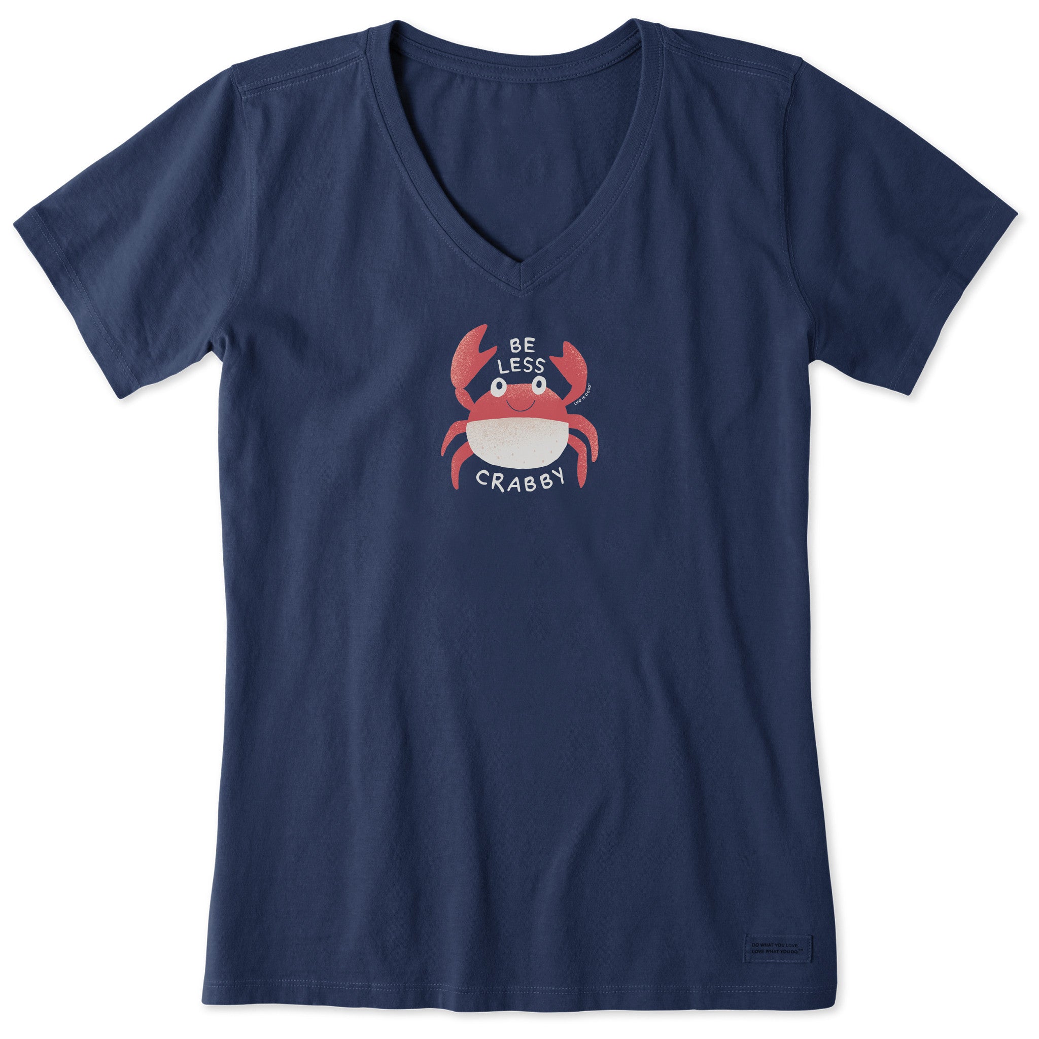 T-shirt Femme Crab Shack – Design Rétro Cœur De Crabe, Col En V, Pour Les Amateurs De Crustacés !