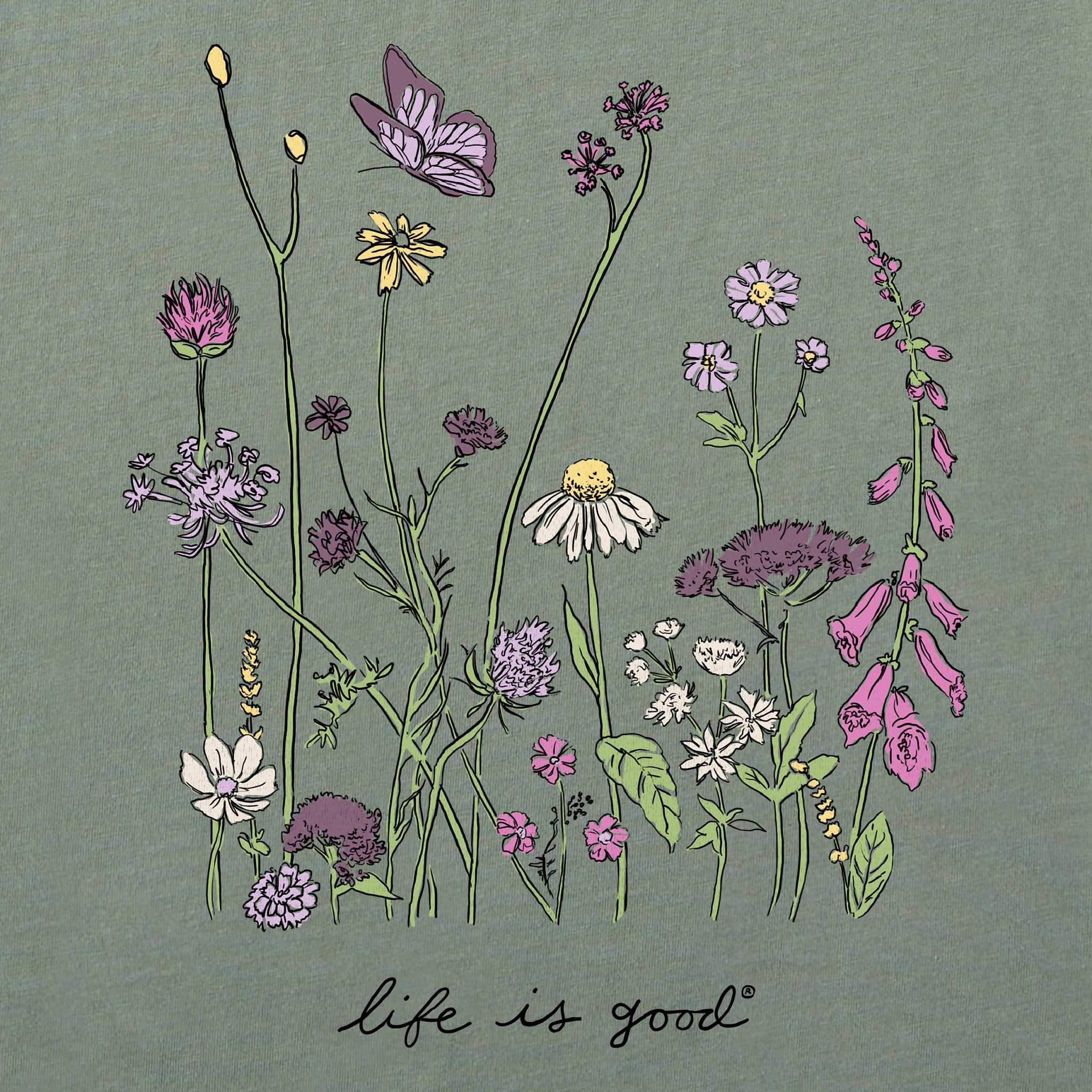 Women's Realaxed Wildflowers Long Sleeve Crusher Tee | Shop Life
