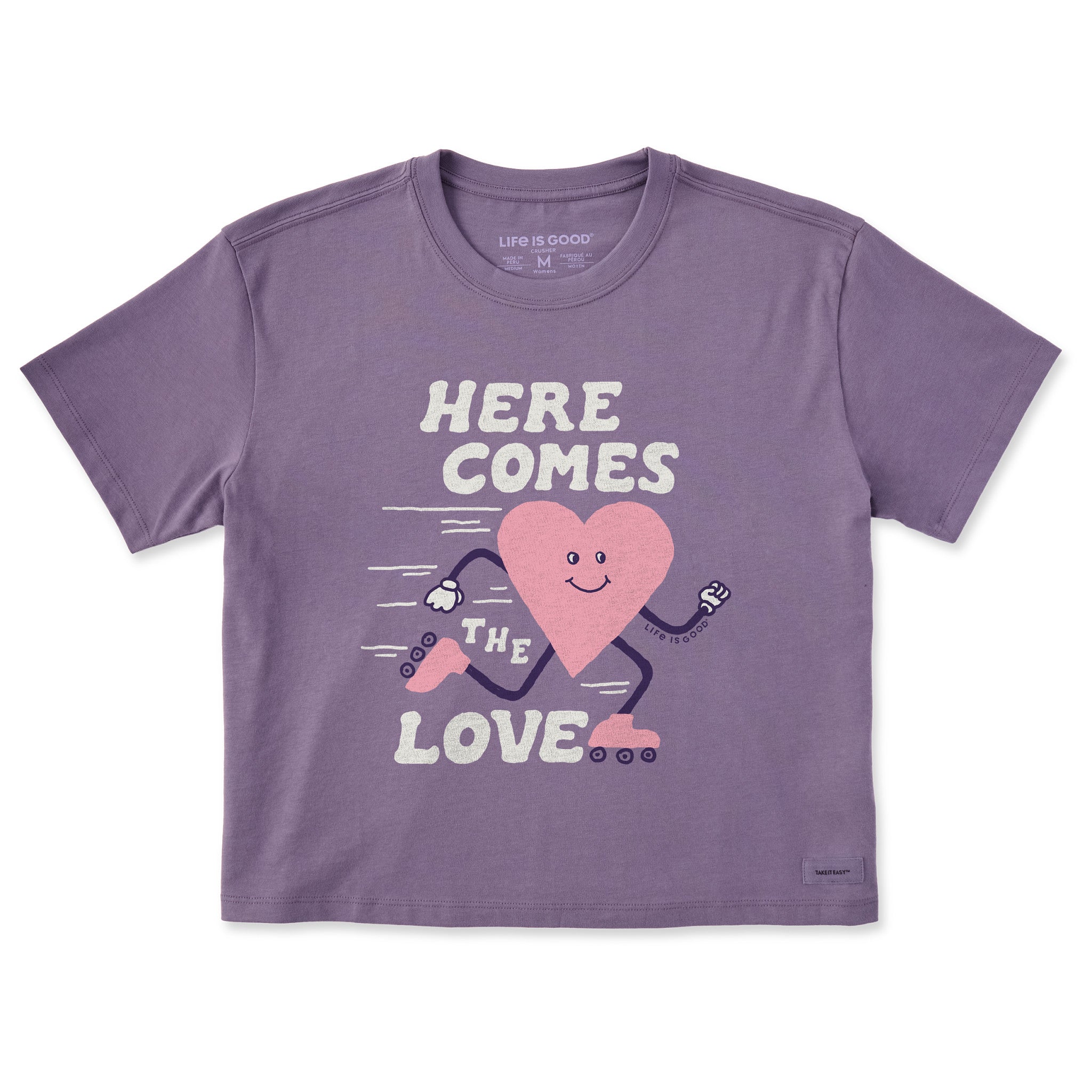Women's Here Comes the Love Short Sleeve Crusher Boxy Tee | Shop
