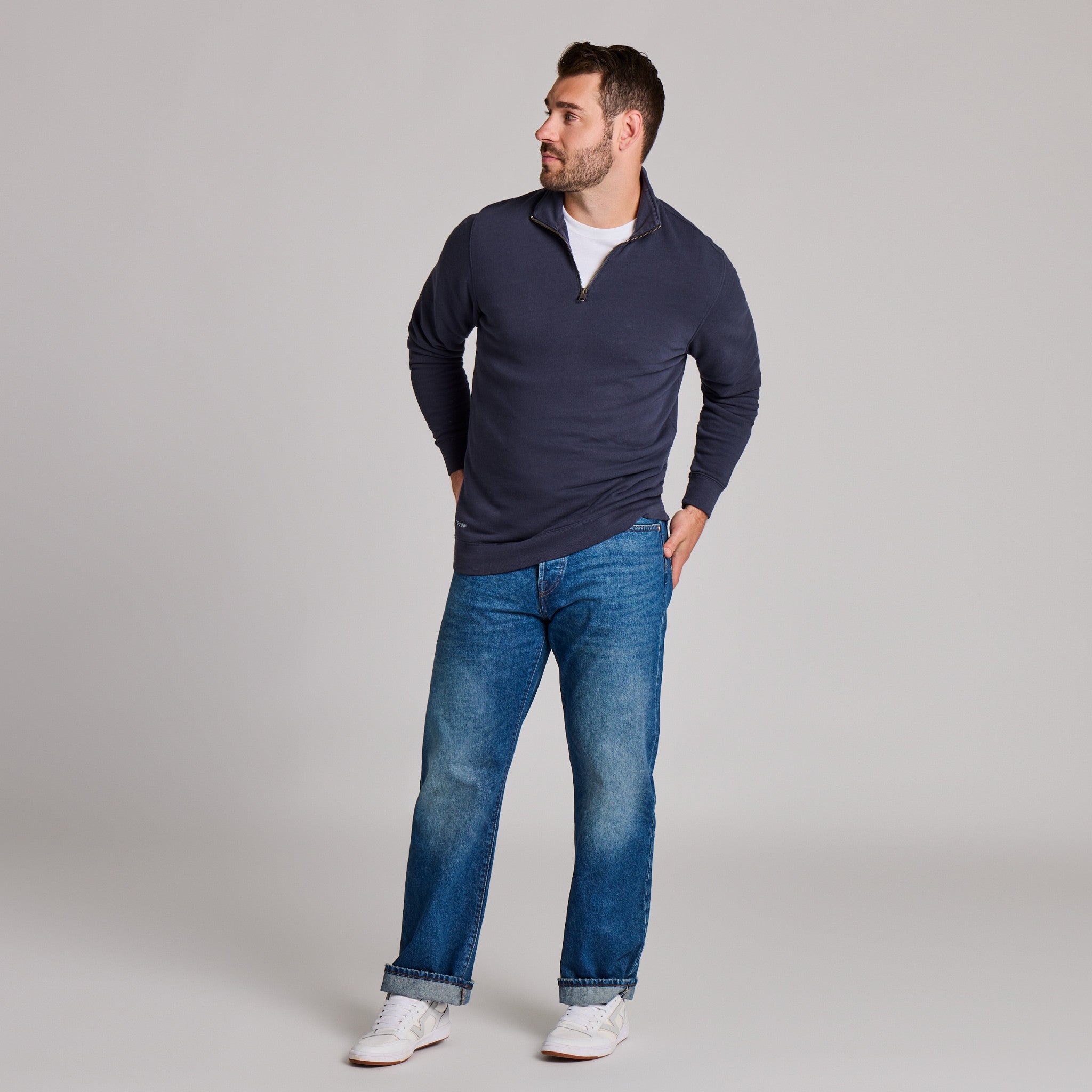 Men's Solid French Terry Quarter Zip | Shop Life is Good