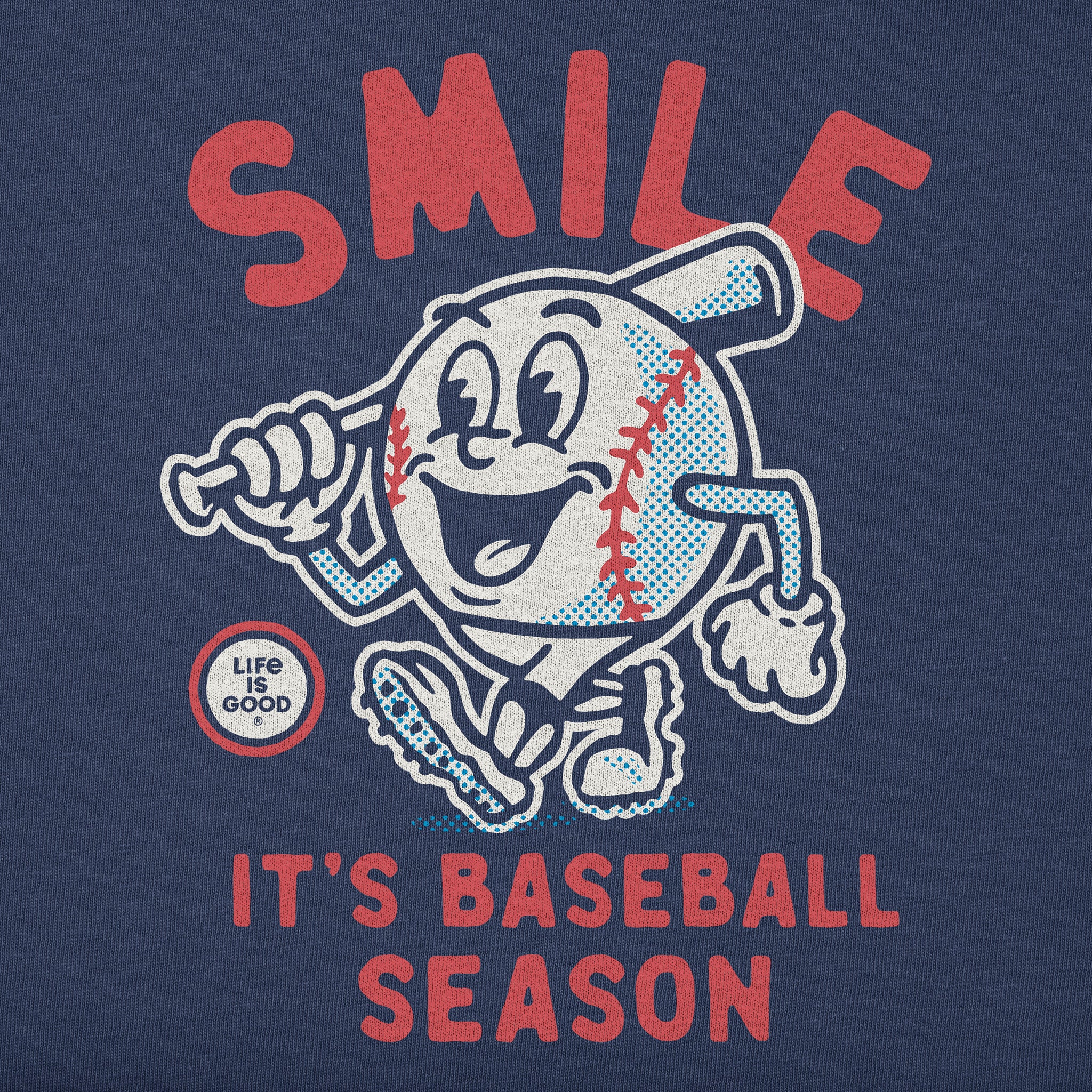 Women's Smile It's Baseball Season Mascot Short Sleeve Crusher