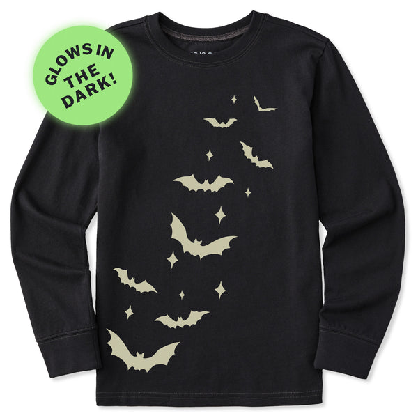 Kids Flying Bats Long Sleeve Crusher Tee | Shop Life is Good