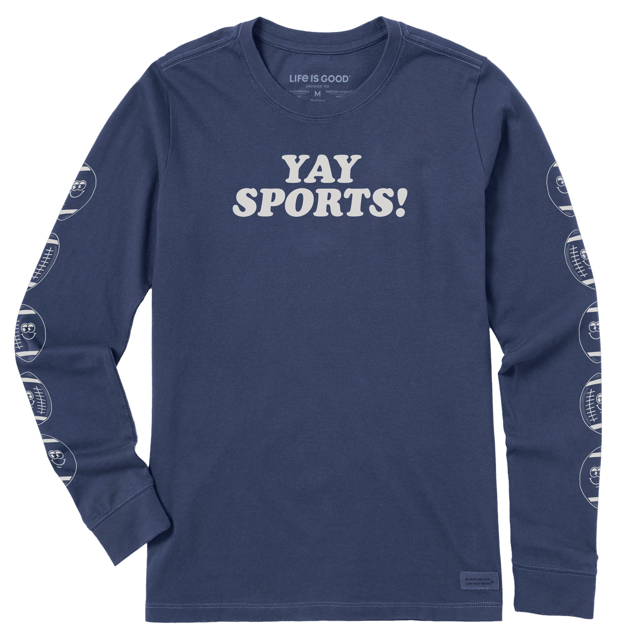 大人気完売 LIFE Tee Women's Yay Sports! Long Sleeve Crusher Tee | Shop Life is Good
