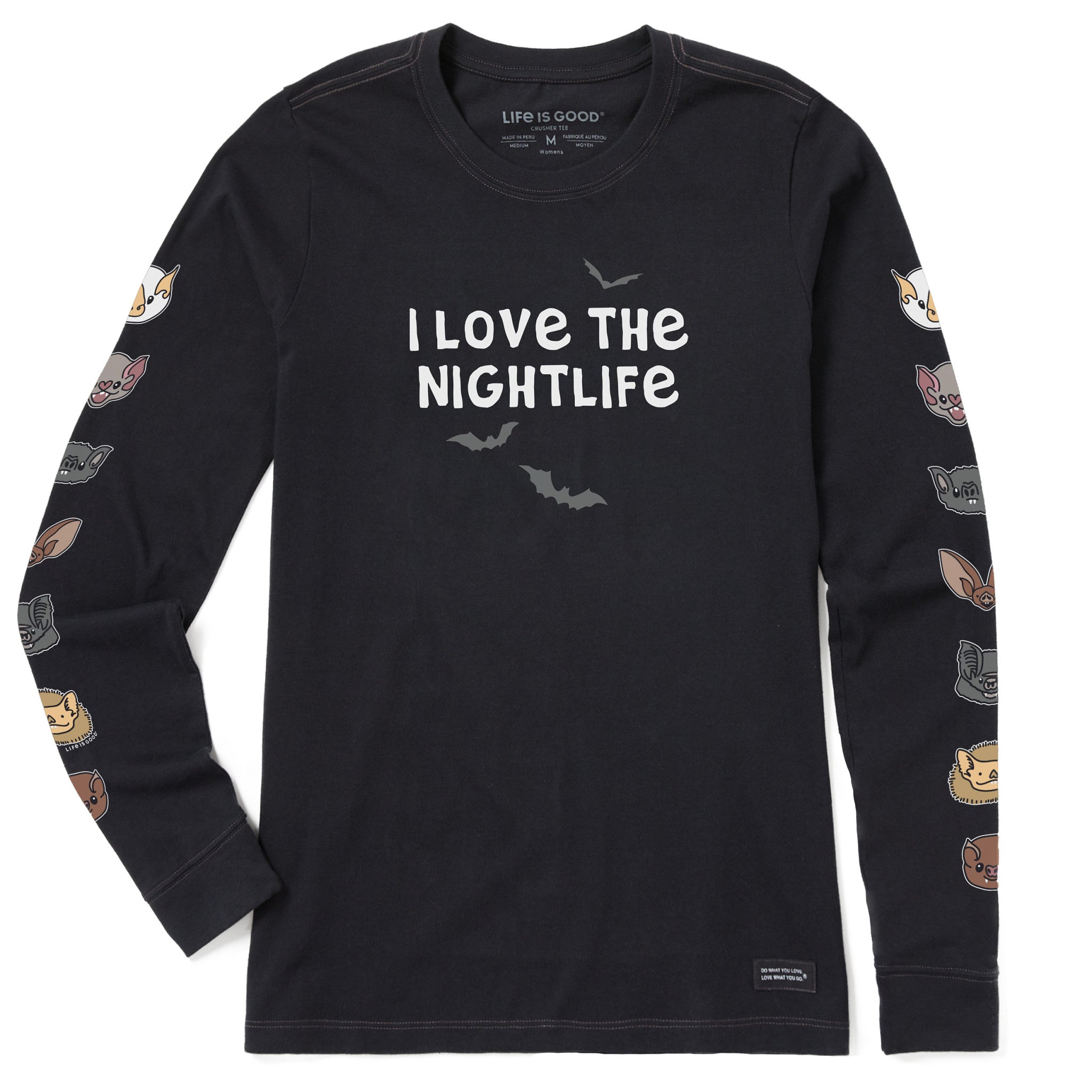 Women's I Love the Nightlife Long Sleeve Crusher Tee | Shop Life
