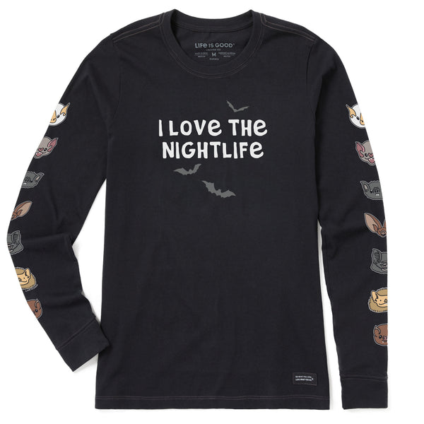 Women's I Love the Nightlife Long Sleeve Crusher Tee | Shop Life