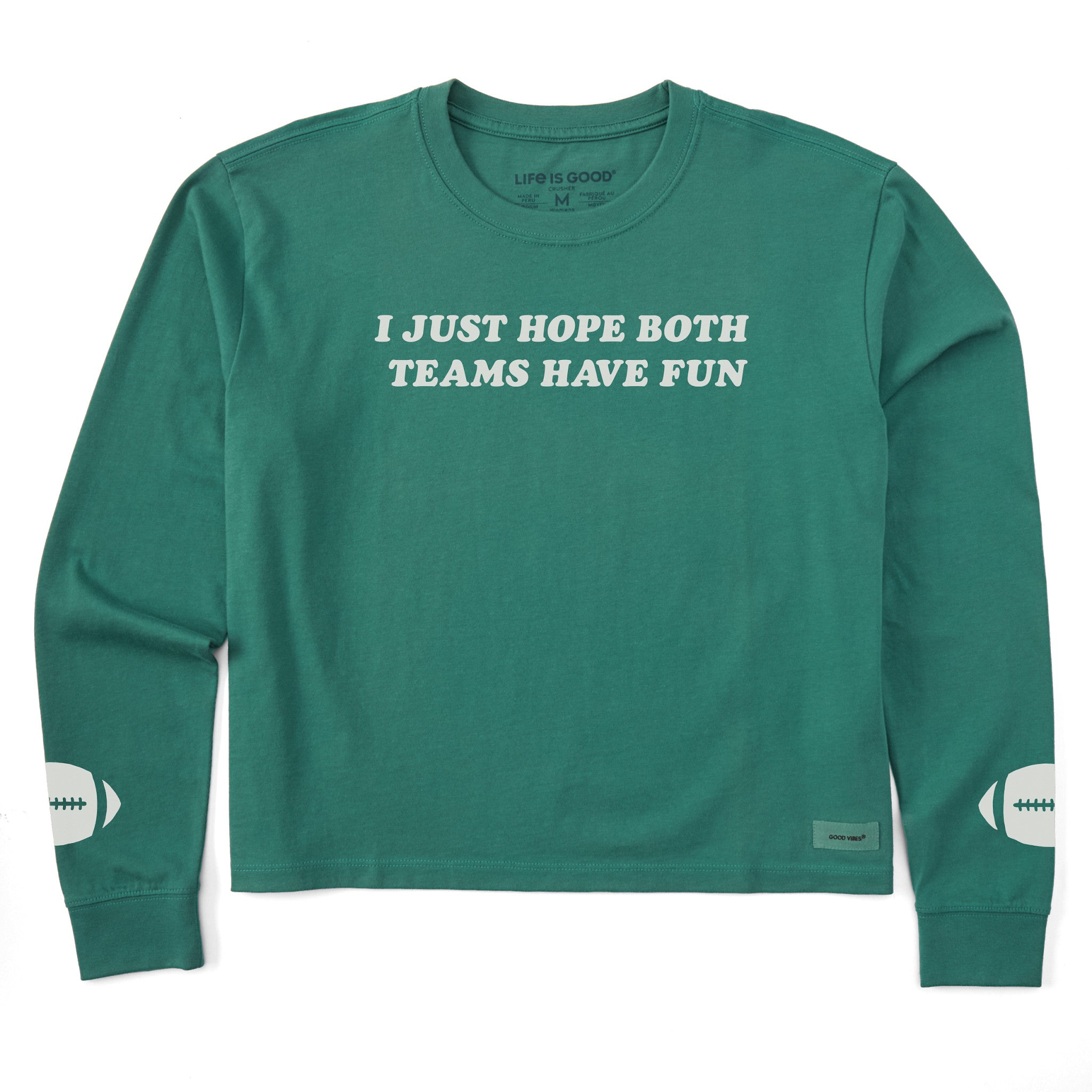 Women's I Just Hope Both Teams Have Fun Long Sleeve Crusher Boxy