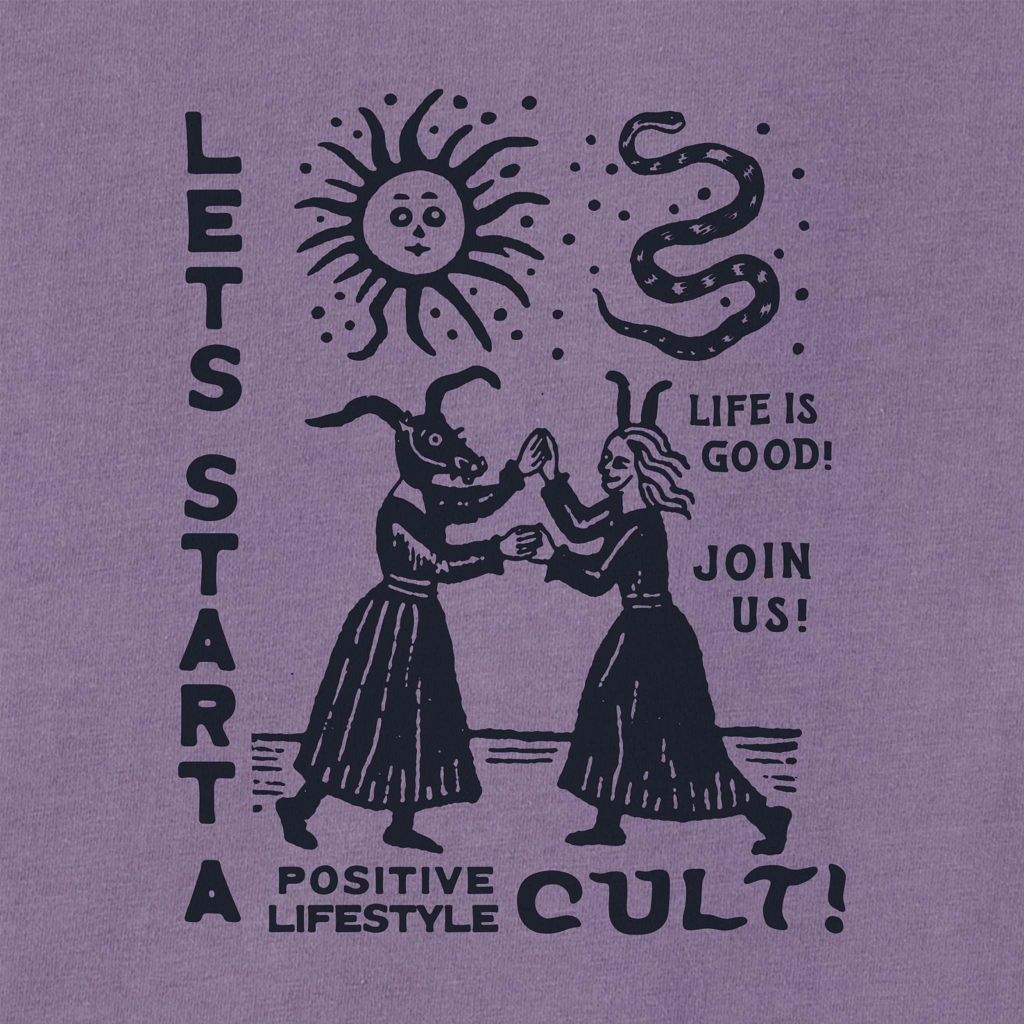 Women's Let's Start a Cult Long Sleeve Crusher Boxy Tee | Shop