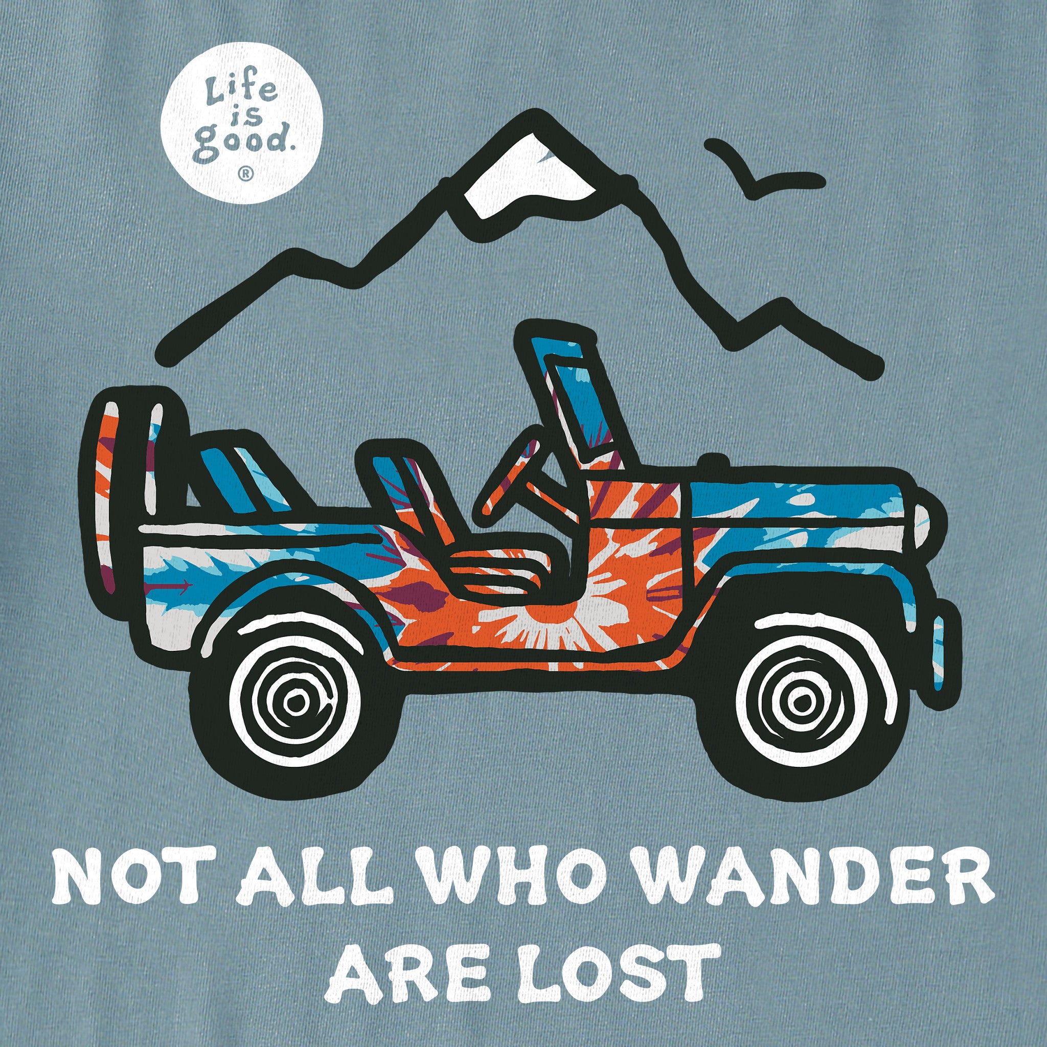 Product image for "Women's Not All Who Wander Jeep Tie dye Long Sleeve Crusher Boxy Tee" ||158696_2