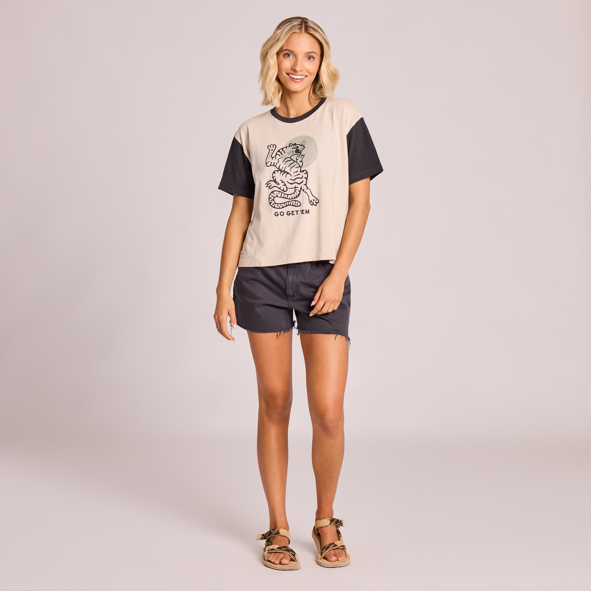 Women's Go Get Em Tiger Short Sleeve Crusher Boxy Tee | Shop Life
