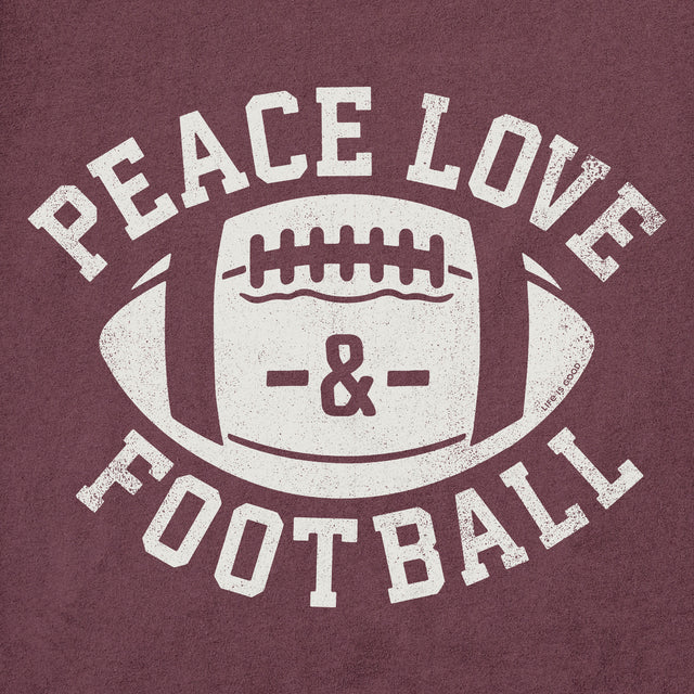 Product image for "Men's Peace Love Football Short Sleeve Crusher Tee" ||159341_2