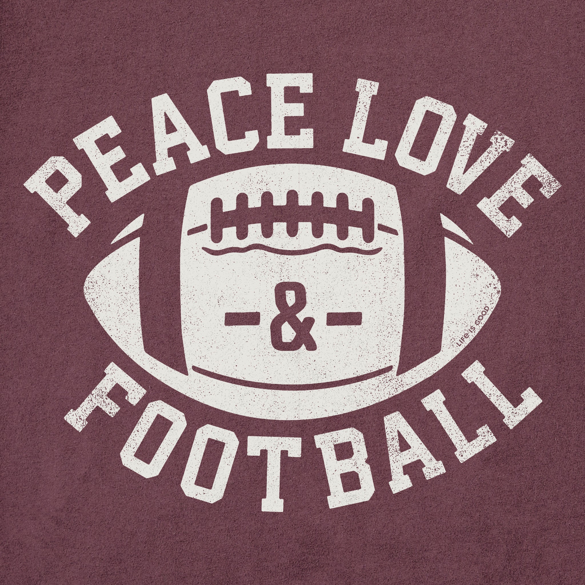 Men's Peace Love Football Long Sleeve Crusher Tee | Shop