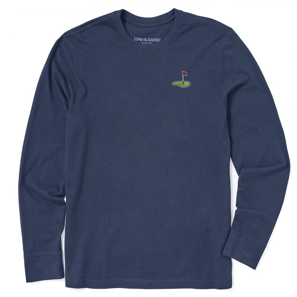 Men's Embroidered Golf Flag Long Sleeve Crusher Tee | Shop Life is