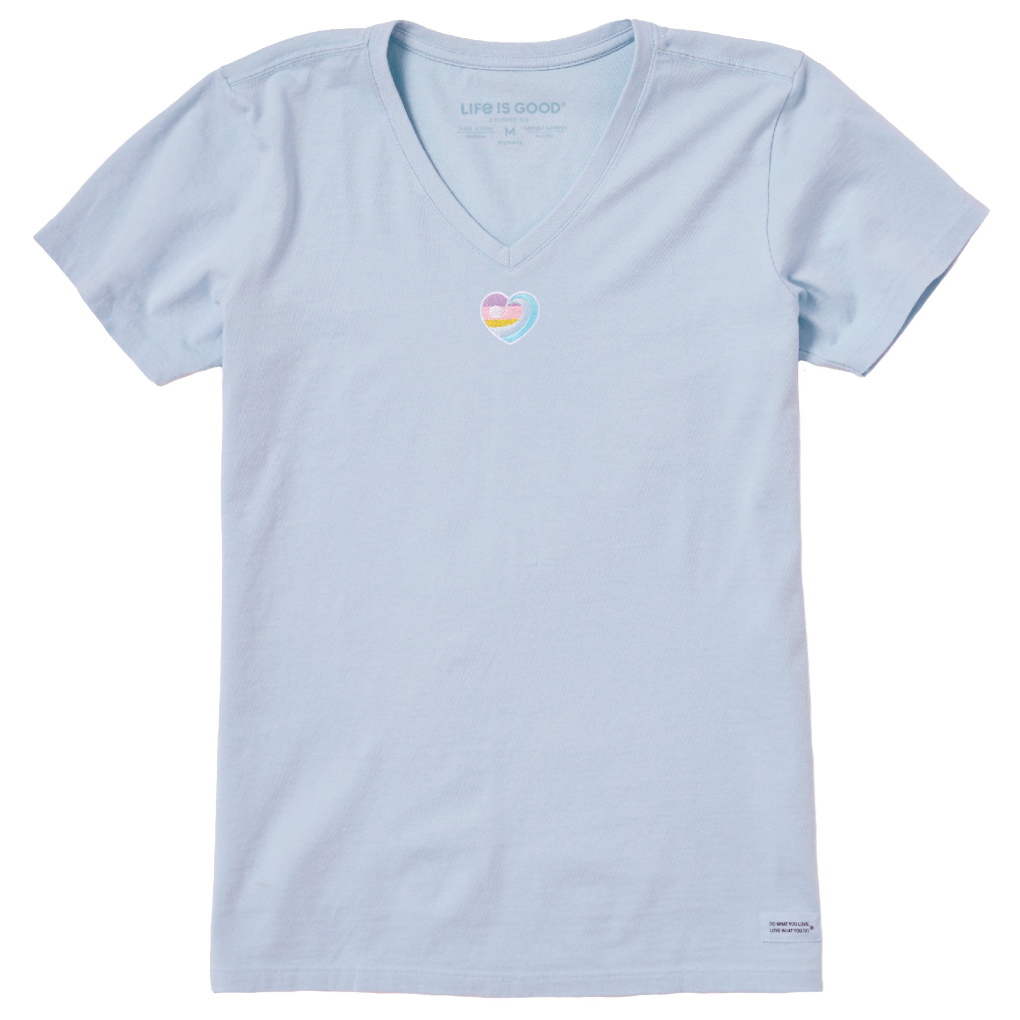 (取寄) ライフイズグッド ビーチ デザイン ハート ショート スリーブ ヴィー Life is Good Beach Design Heart Short Sleeve Crusher? Vee Raspberry Pink 129192_1.jpg?v=1739819952