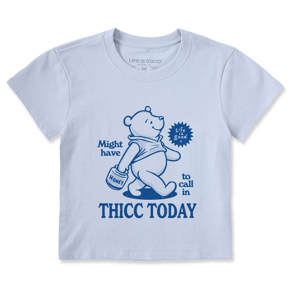 Pooh　[TAN] CLING FILM CROPPED TEE Me, You, & Winnie The Pooh - Wear The Damn Crop Cropped Tee