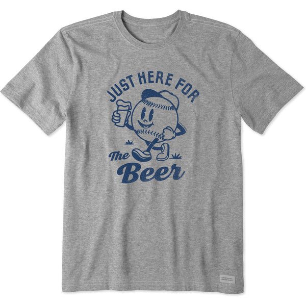 Men's Just Here for the Beer Baseball Short Sleeve Tee | Shop Life