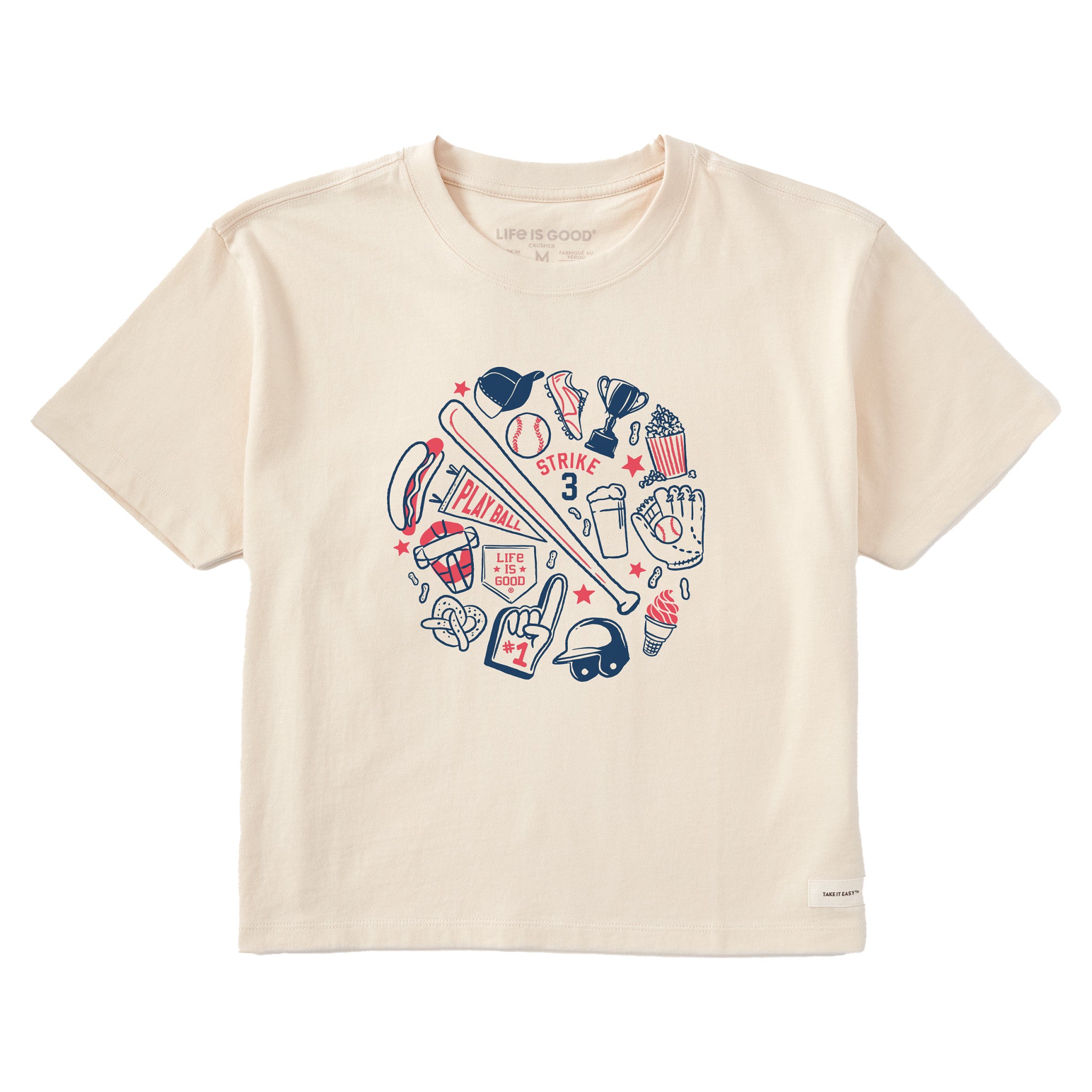 Women's Baseball Medley Short Sleeve Crusher Boxy Tee | Shop Life
