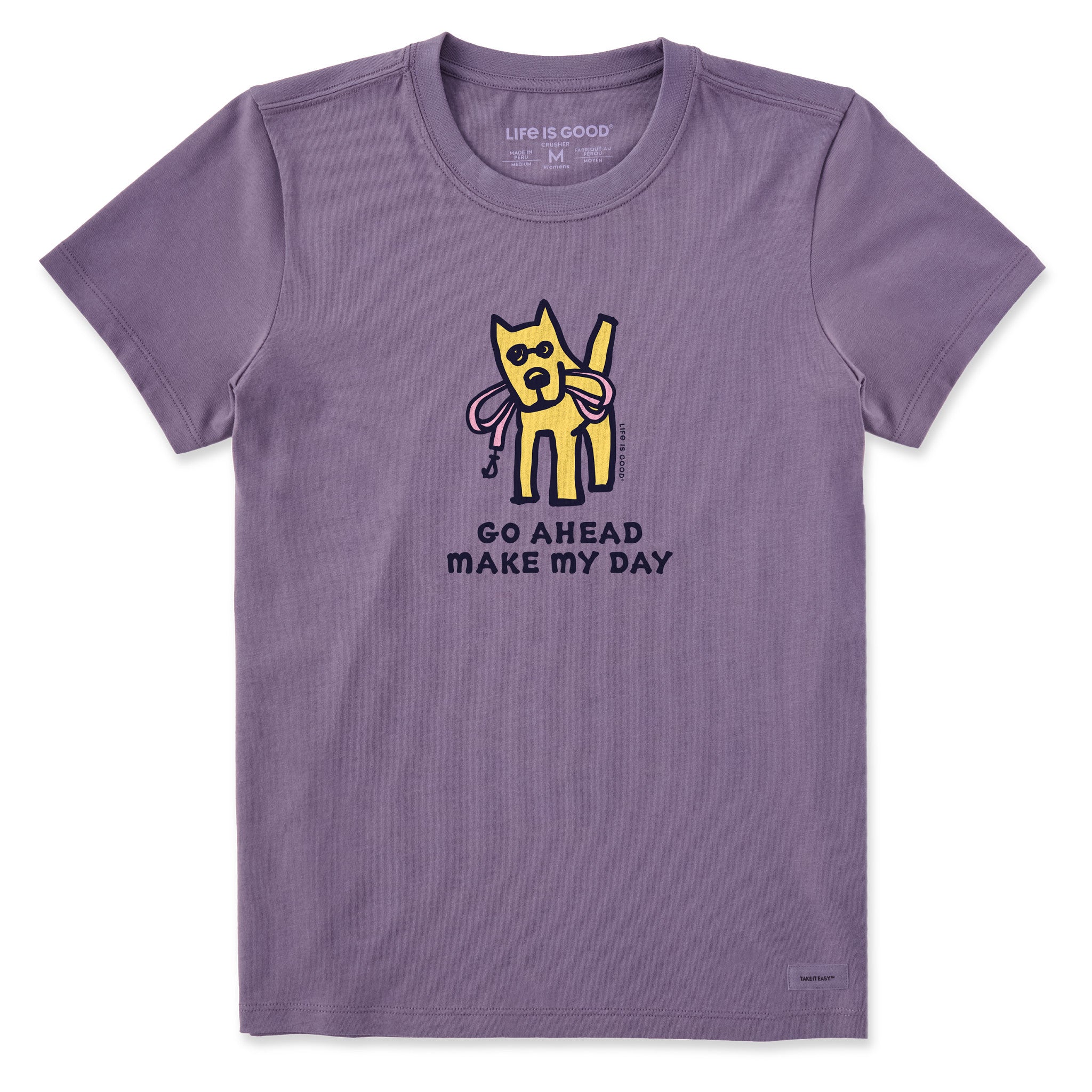 GO AHEAD HYS MAKE MY DAY TシャツホワイトサイズL Women's Go Ahead Make My Day Short Sleeve Crusher Tee | Shop Life