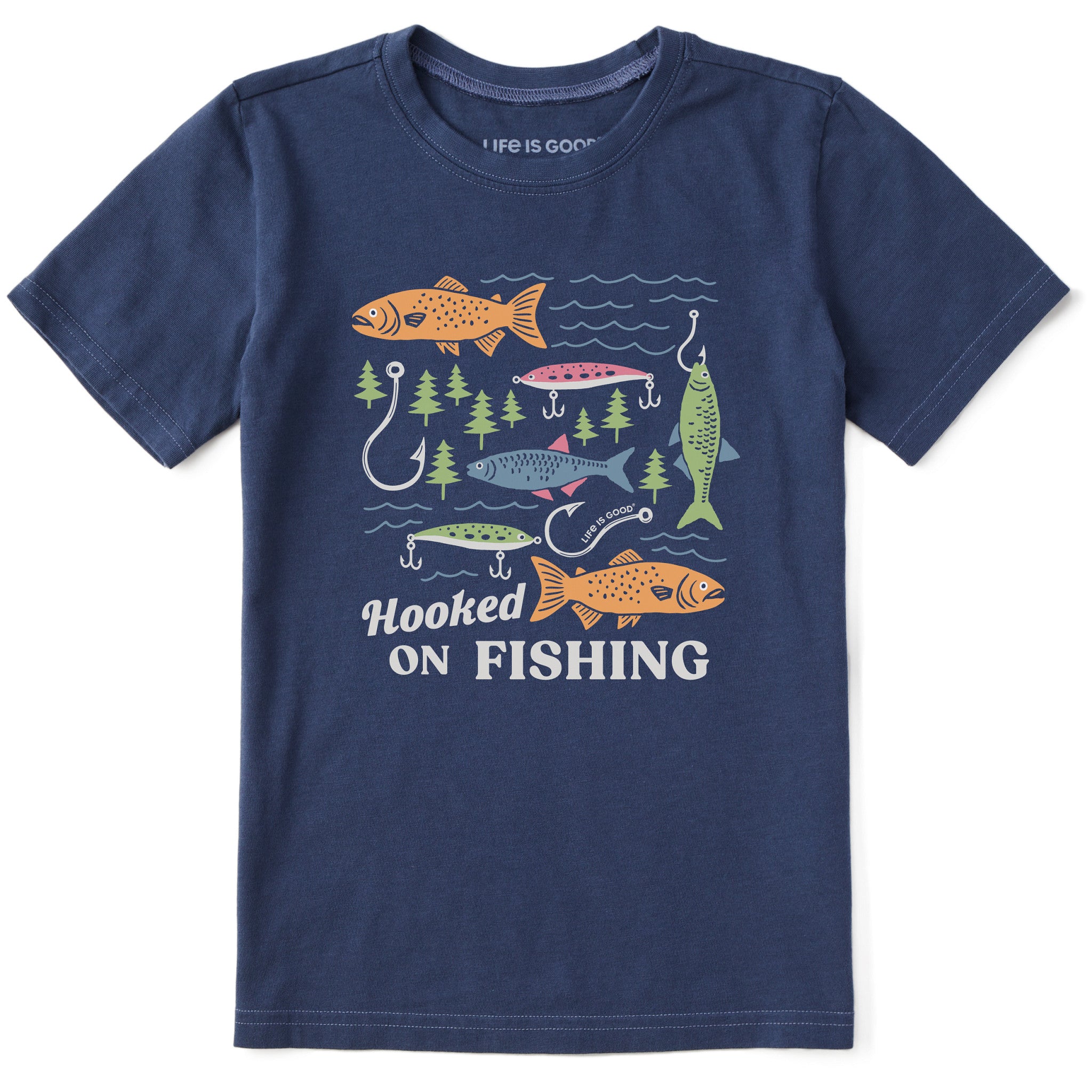 Kids Hooked on Fishing Short Sleeve Crusher Tee | Shop Life is Good