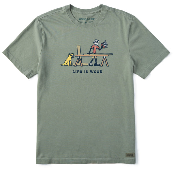 kenken LIFE IS GROOVE Tシャツ Men's Life is Wood Jake Short Sleeve Crusher Tee | Shop Life is Good