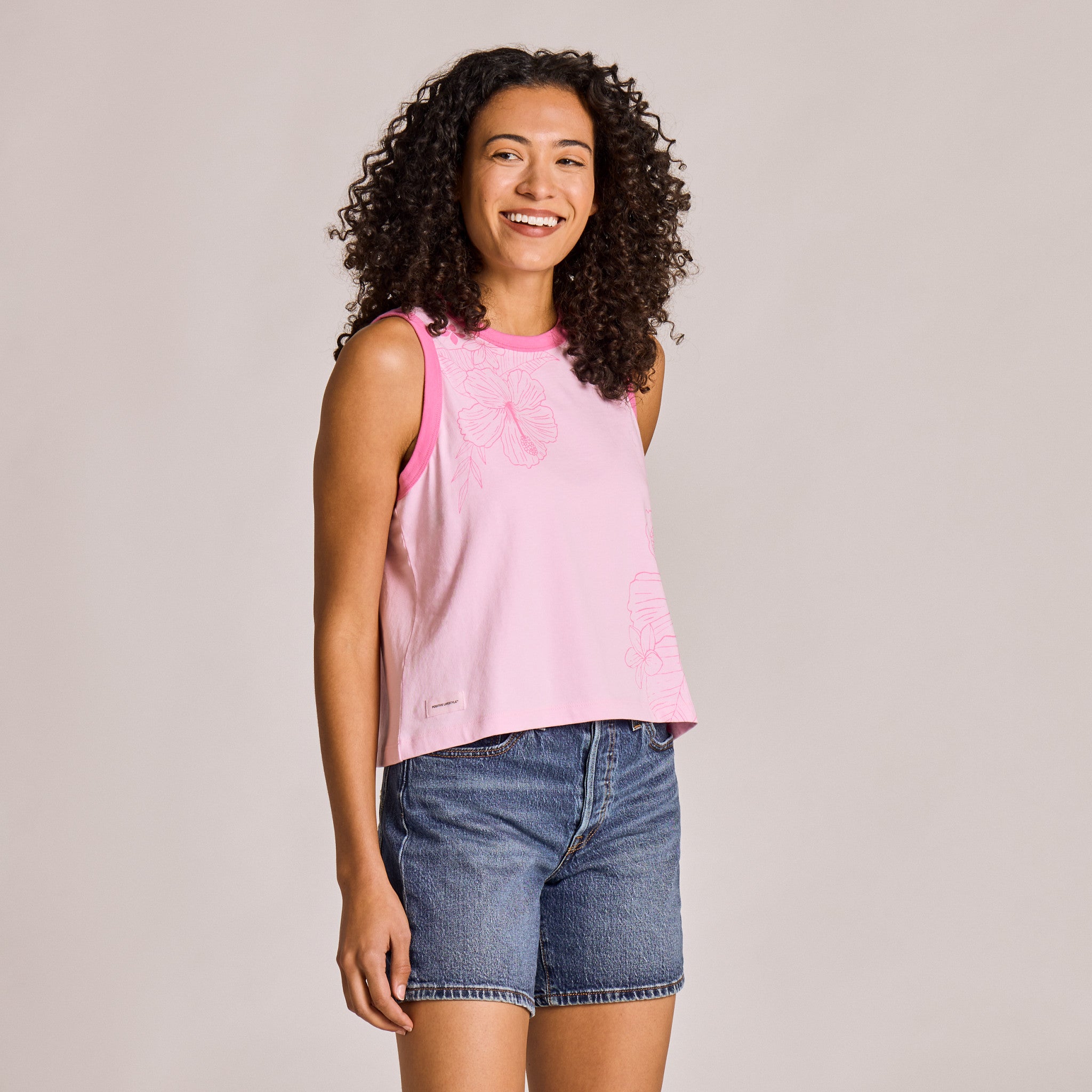 Women's Tropical Vibe Crusher Boxy Tank | Shop Life is Good