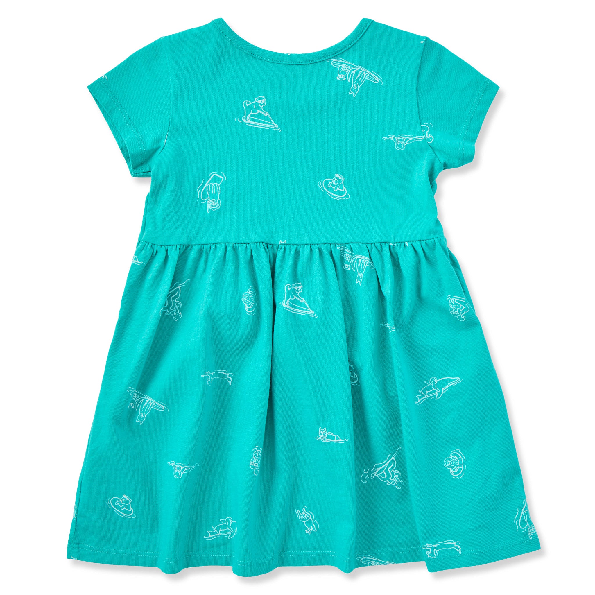short dress for pool party Stars Moons Sequinned Pool Short Puff Sleeve Party Dress