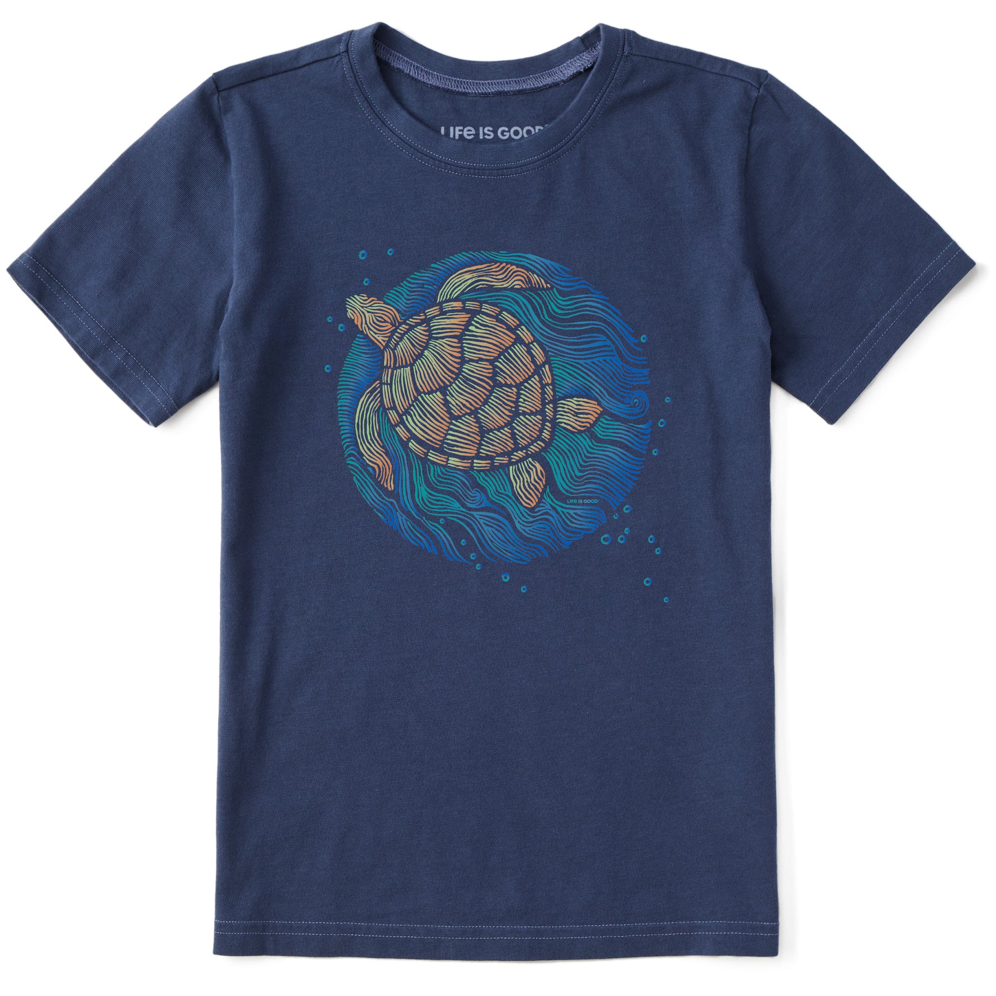 Kids Sea Turtle Swim Short Sleeve Crusher Tee | Shop Life is Good