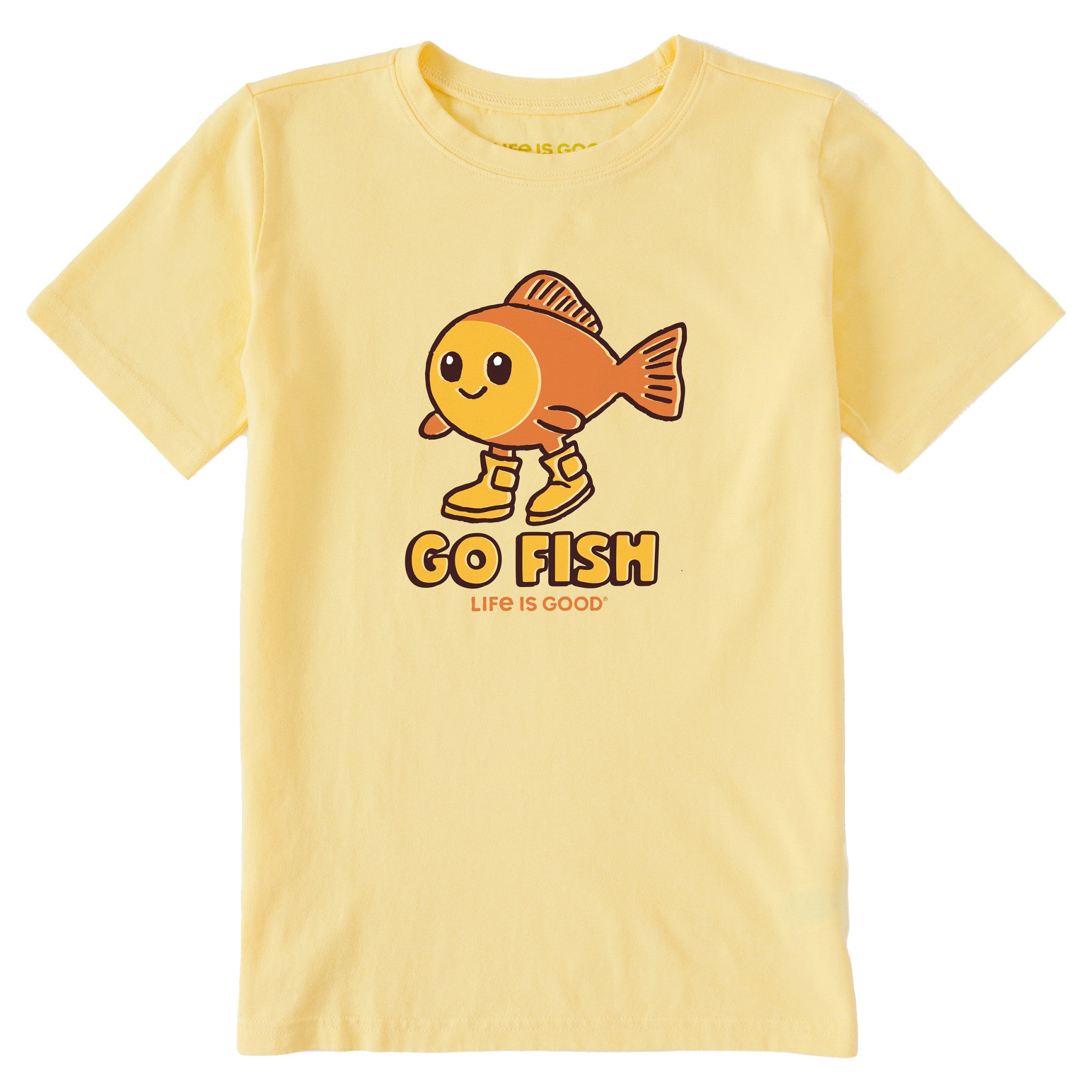 Kids Go Fish in Boots Short Sleeve Crusher Tee | Shop Life is Good