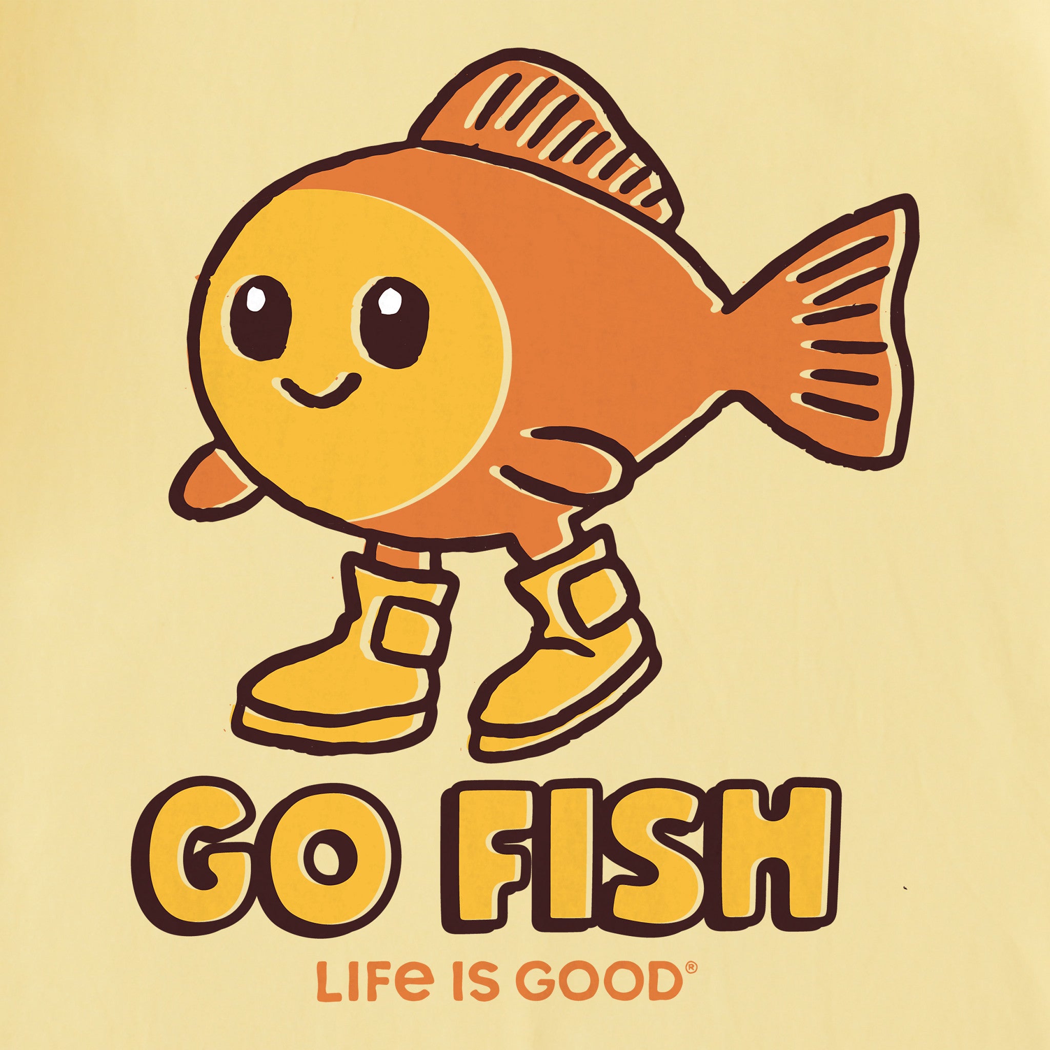 Kids Go Fish in Boots Short Sleeve Crusher Tee | Shop Life is Good