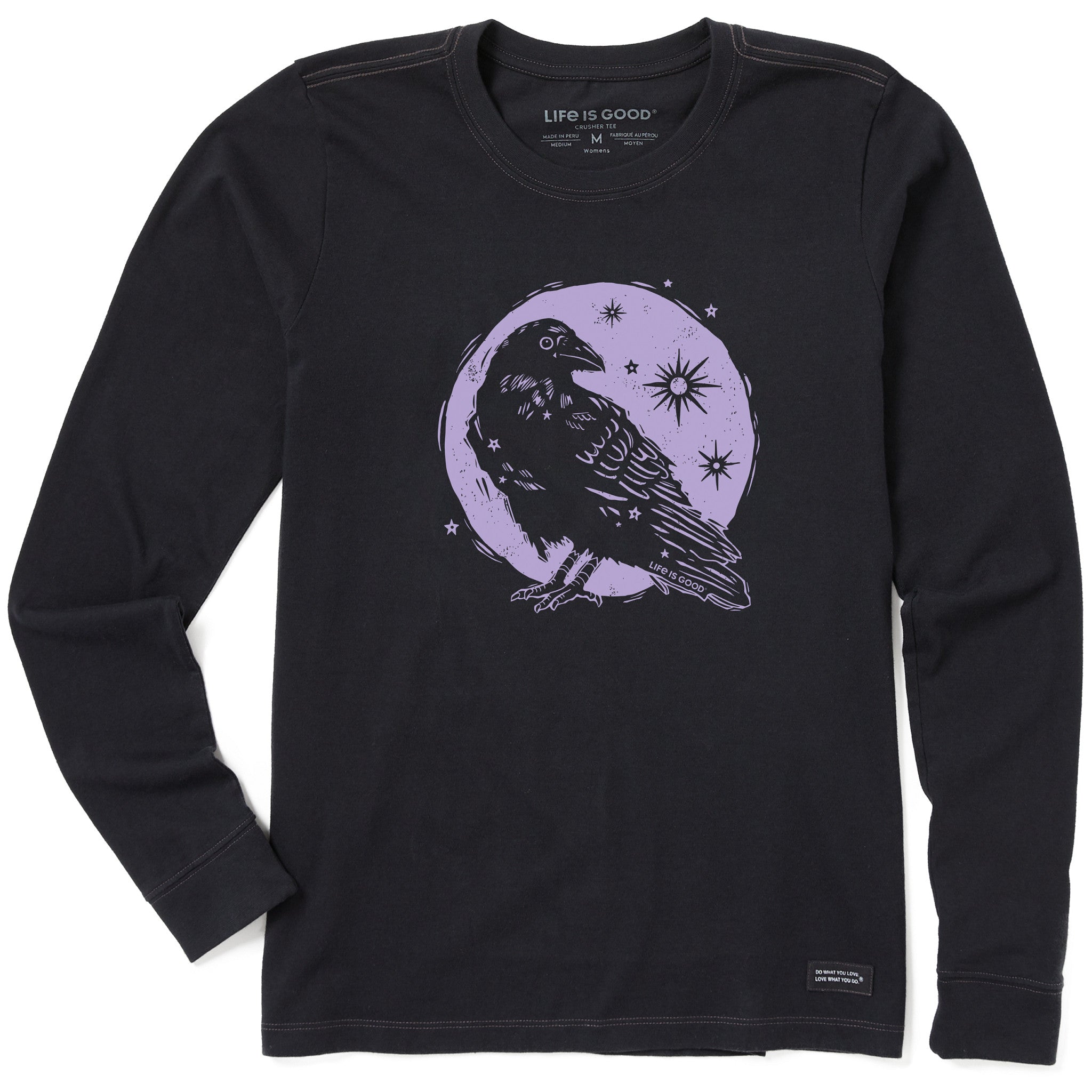 Women's Moonlit Crow Long Sleeve Crusher Tee | Shop Life is Good