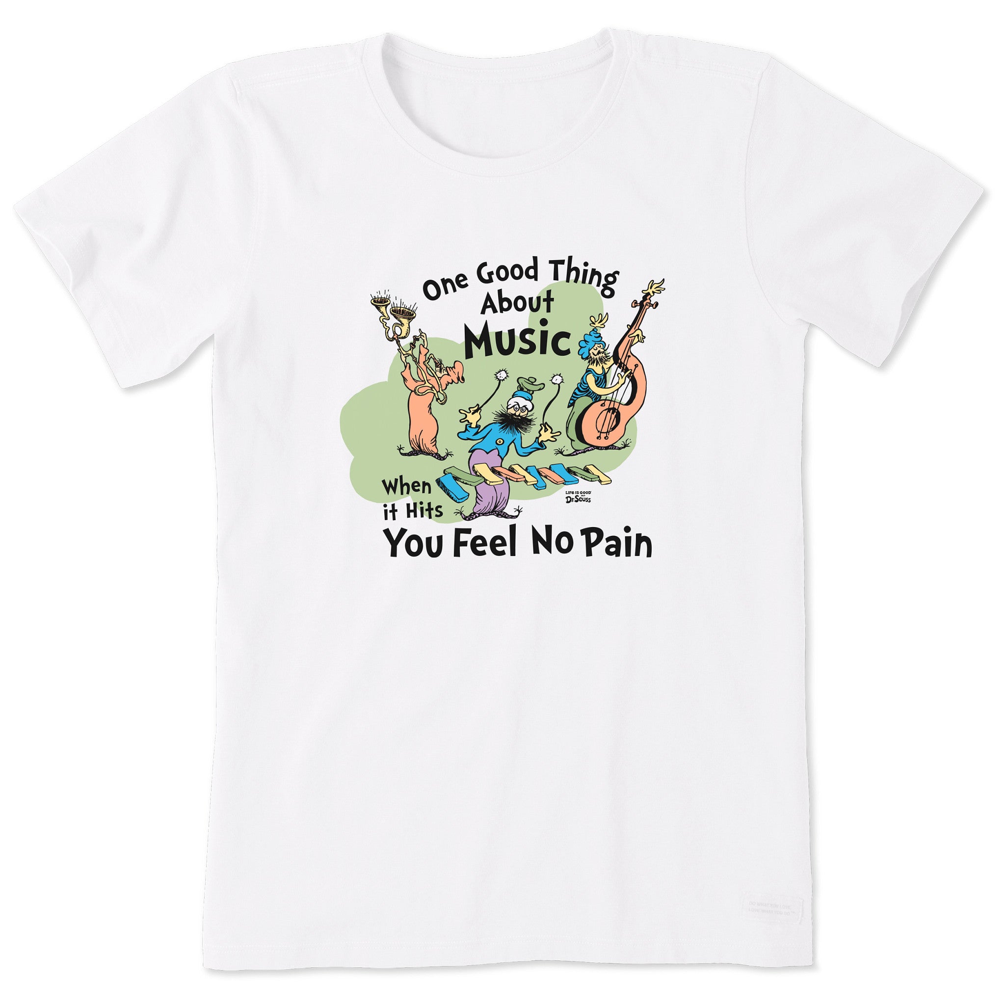 Feelin' Willie Good Women's T-Shirt - Country Music Graphic Tee Casual Summer Top (Green, Medium) - View #2