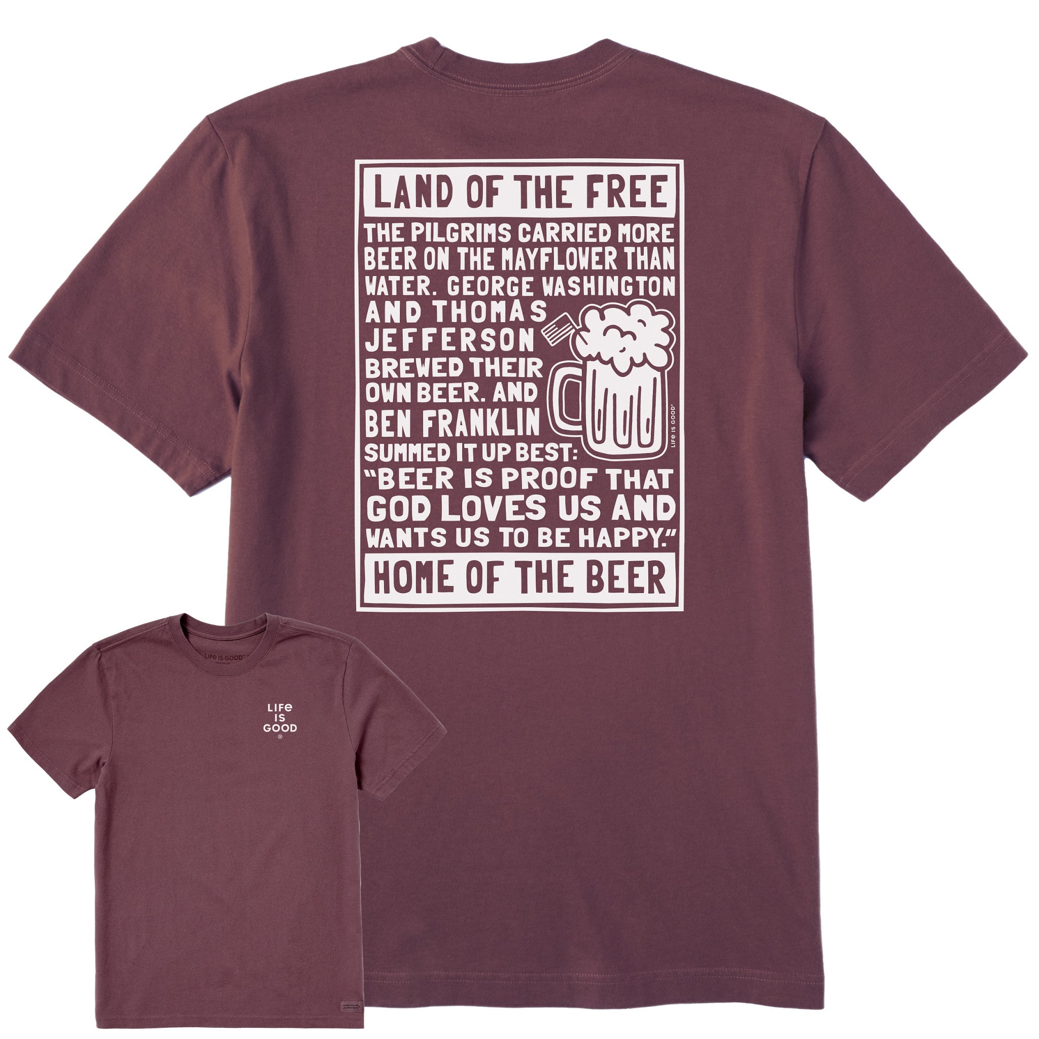 Product image for "Men's Berts Beer Manifesto Short Sleeve Crusher Tee" ||162241_1