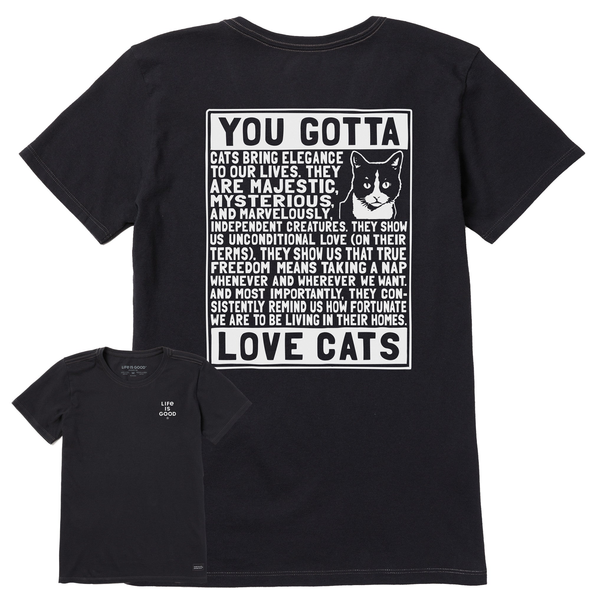 Women's Berts Cat Manifesto Short Sleeve Crusher Tee | Shop Life
