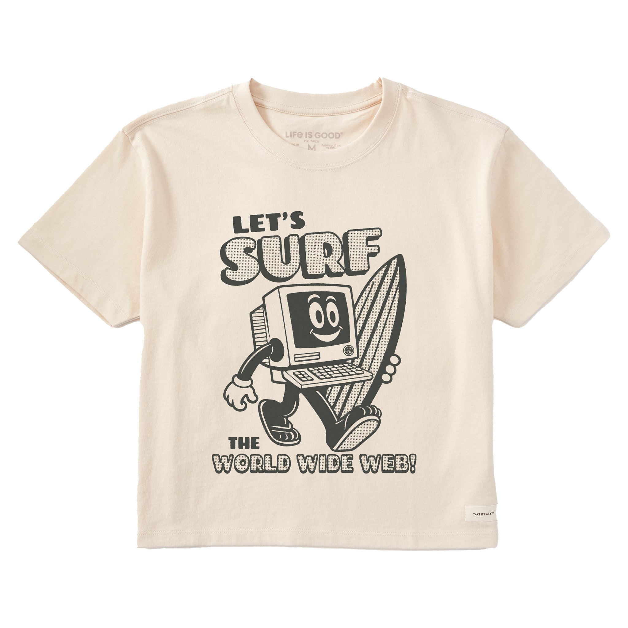 Women's Let's Surf the World Wide Web Short Sleeve Crusher Boxy