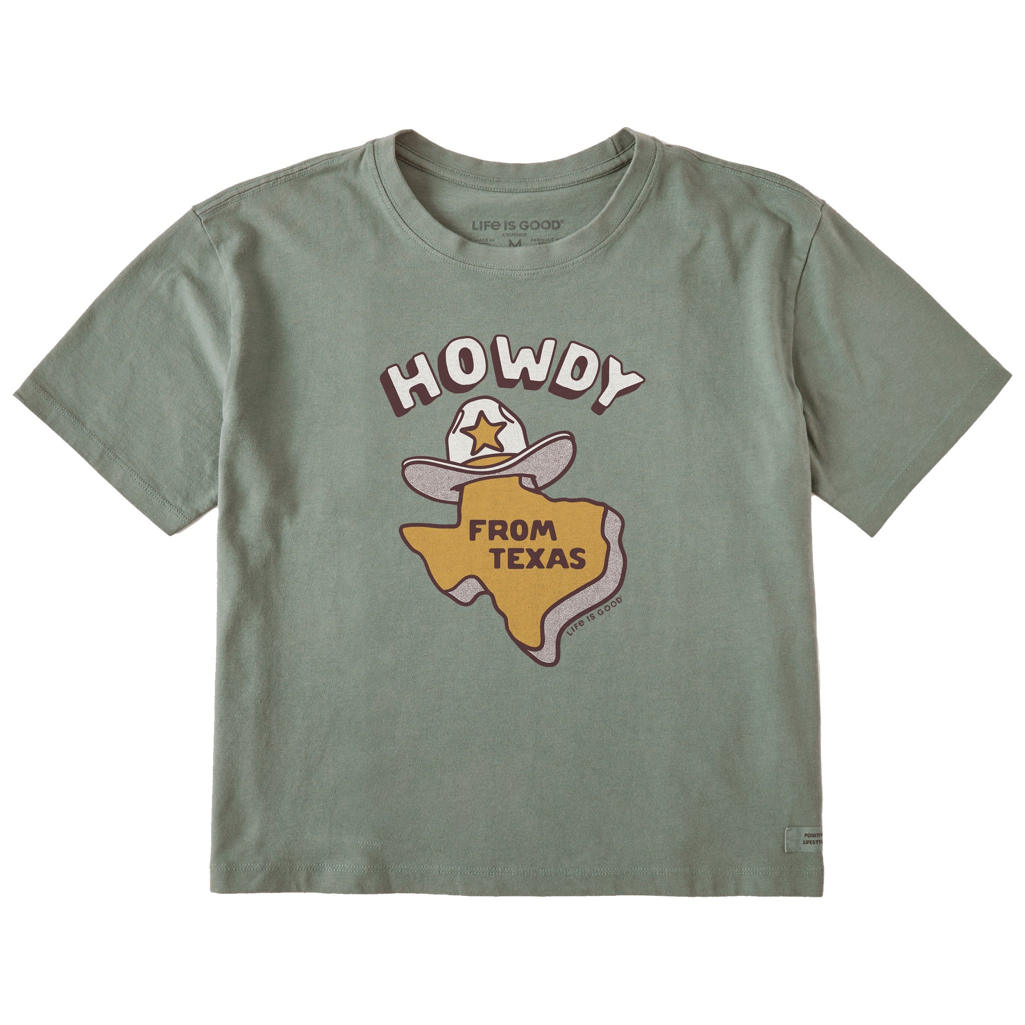 Women's Howdy From Texas Map Short Sleeve Crusher Boxy Tee | Shop