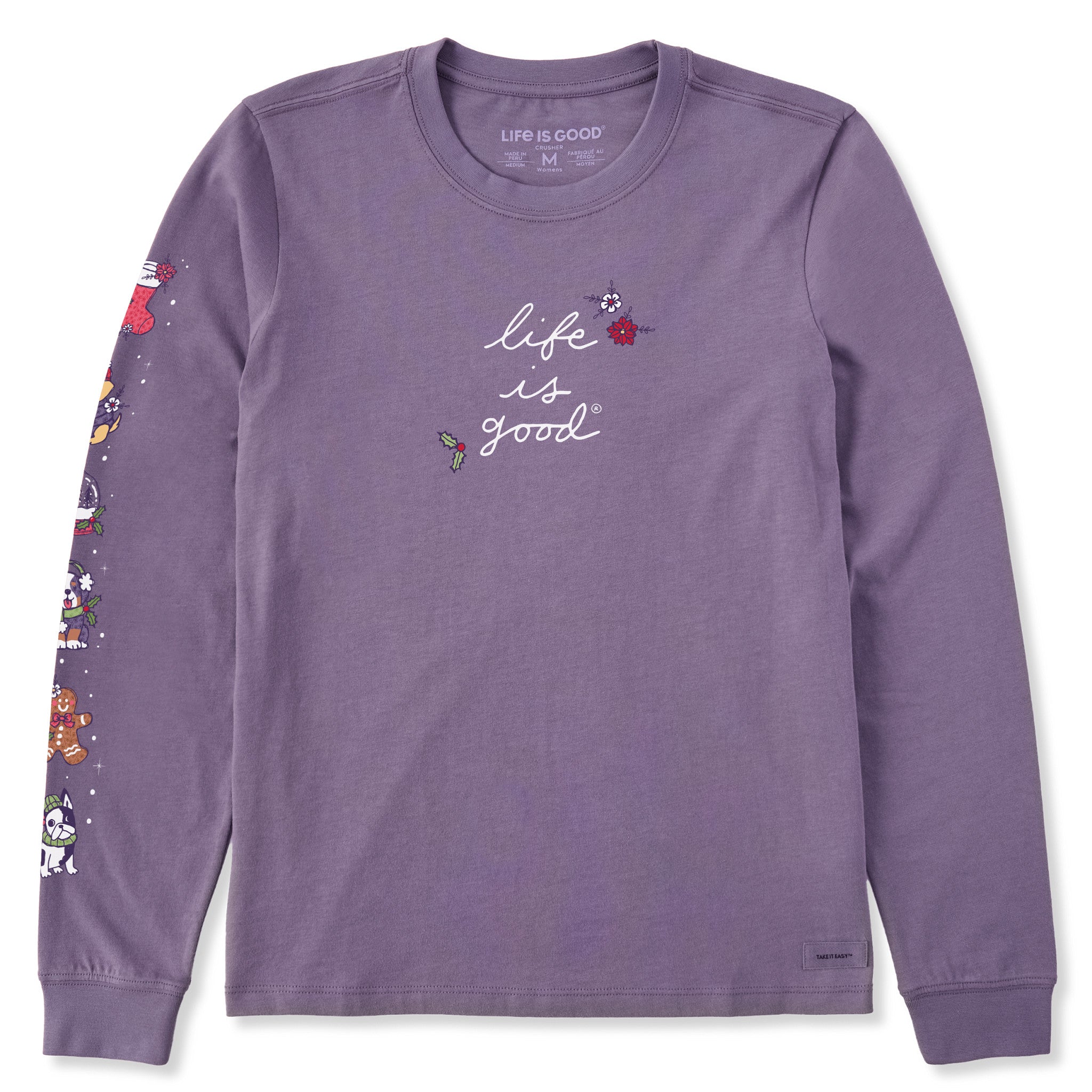 Women's Cute Holiday LIG Long Sleeve Crusher Tee | Shop Life is Good