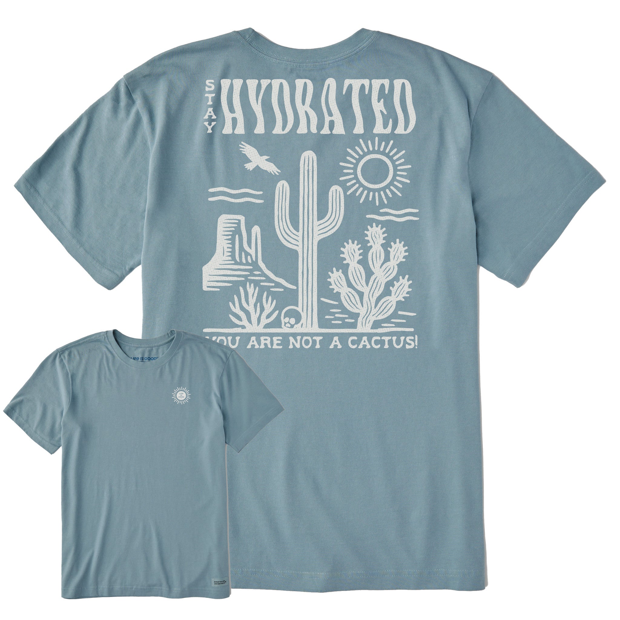 Men's Stay Hydrated Cactus Short Sleeve Crusher Tee | Shop Life is