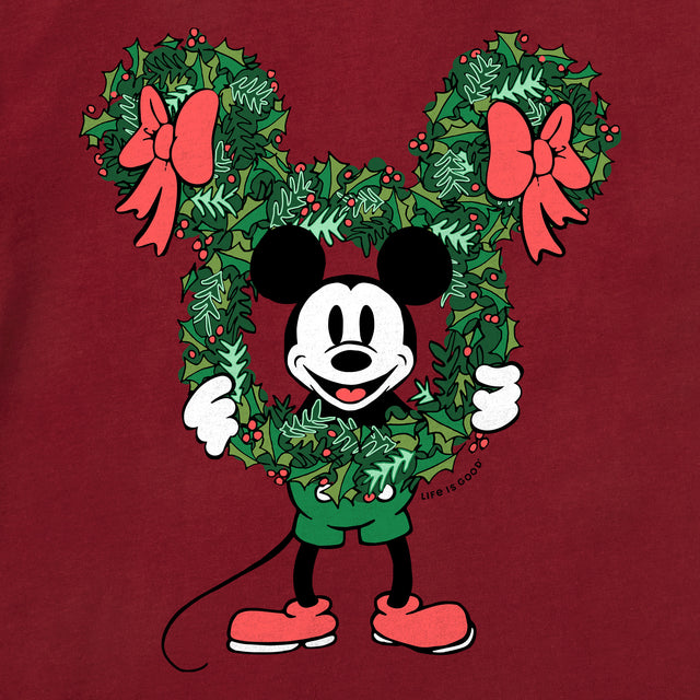 Product image for "Men's Steamboat Willie Wreath Short Sleeve Crusher Tee" ||163930_2