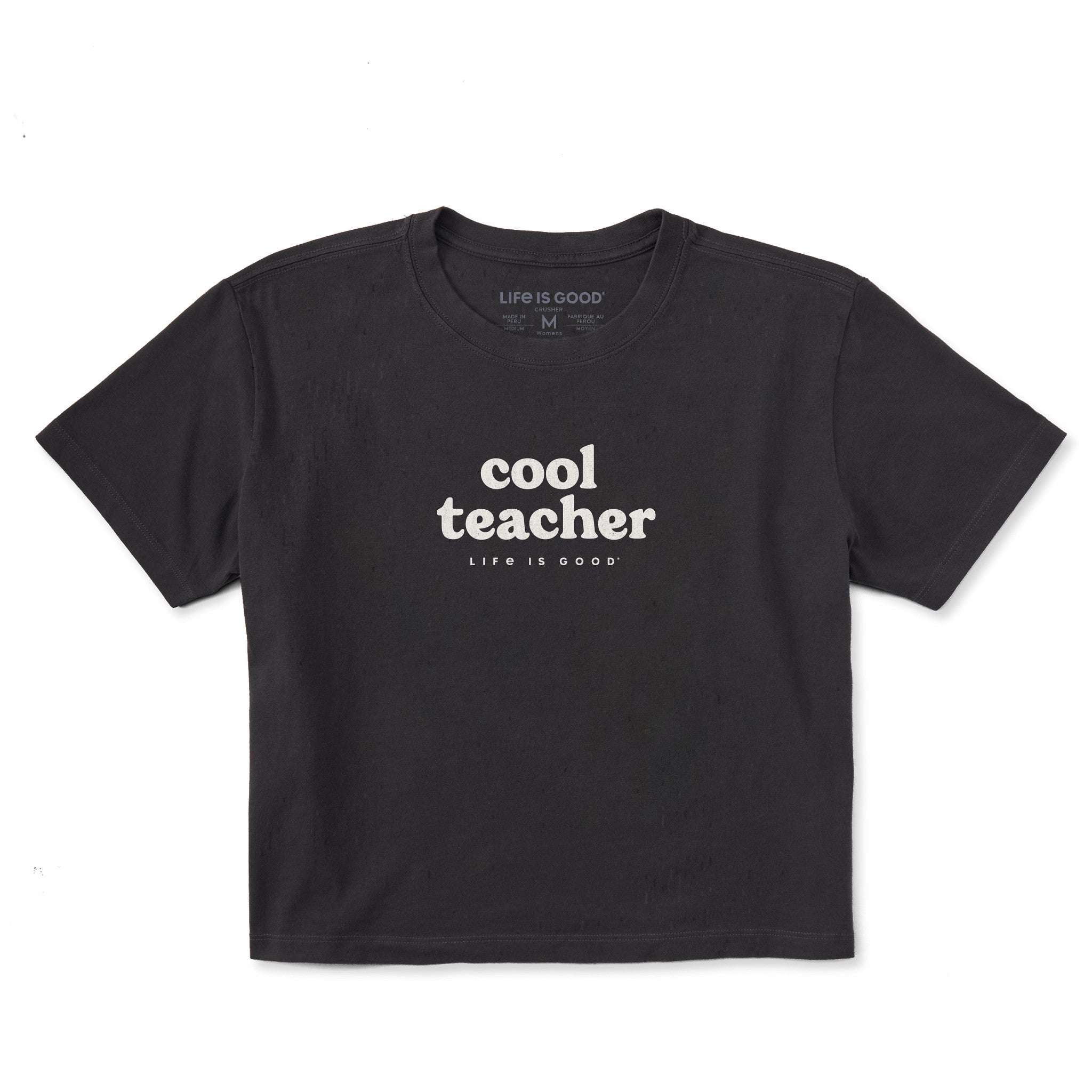 Women's Cool Teacher Stack Short Sleeve Crusher Boxy Tee | Shop
