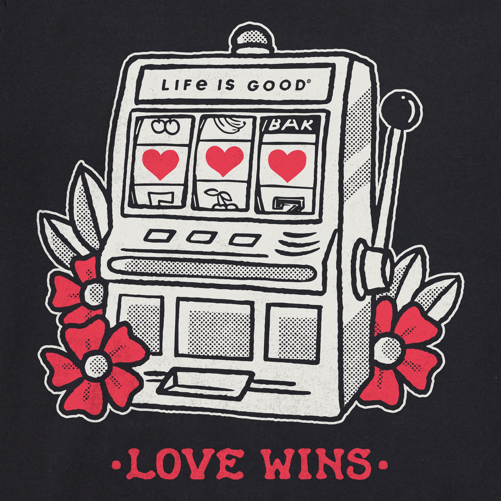 Men's Love Wins Slot Machine Short Sleeve Tee | Shop Life is Good