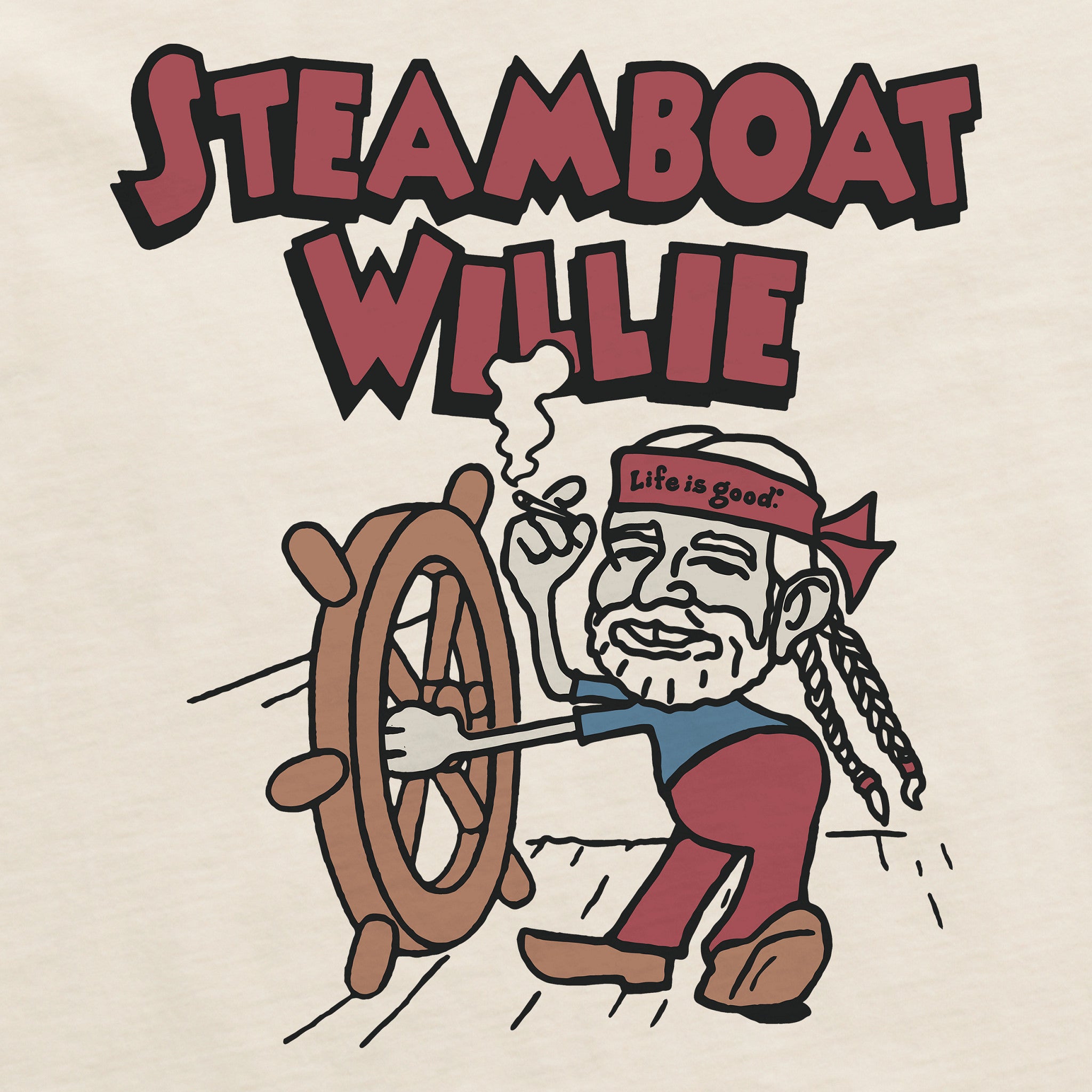 Men's Steamboat Willie Nelson Short Sleeve Crusher Tee | Shop Life