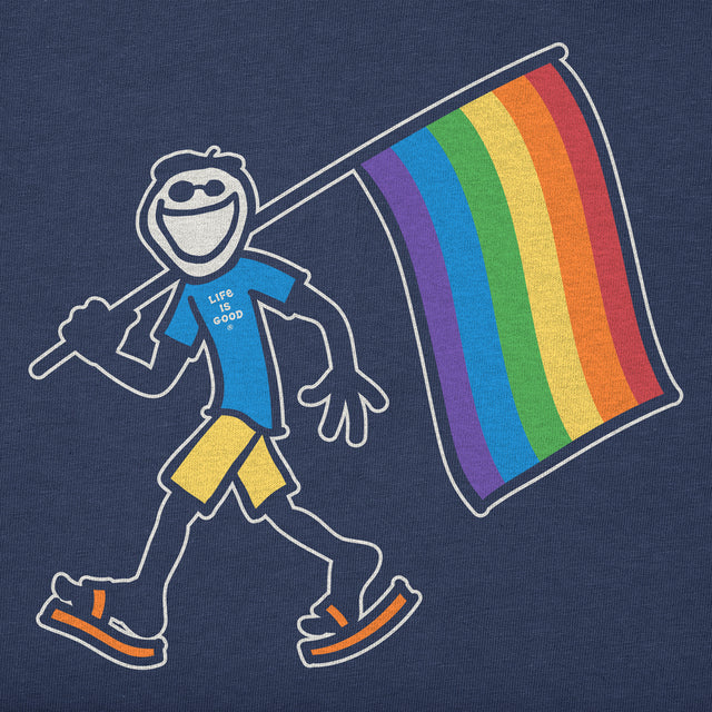 Product image for "Men's Jake Carrying Pride Flag Short Sleeve Tee" ||164723_2
