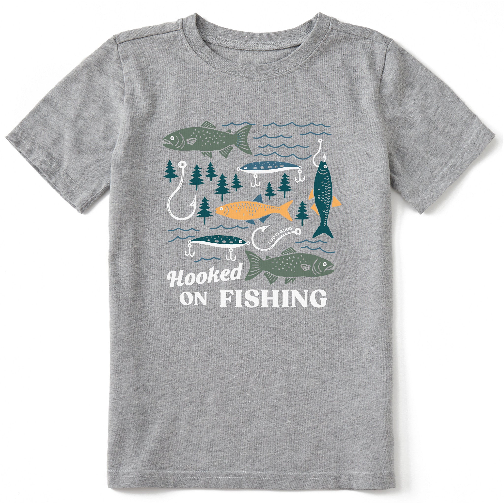 Kids Hooked on Fishing Short Sleeve Crusher Tee | Shop Life is Good