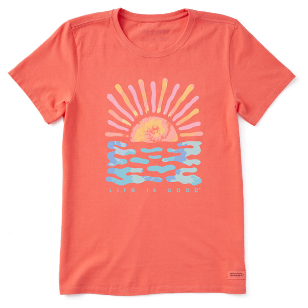 Only Onlzoey Life T-Shirt Donna In Denim, Tie Dye, Manica Lunga, Vestibilità Ampia E Sostenibile